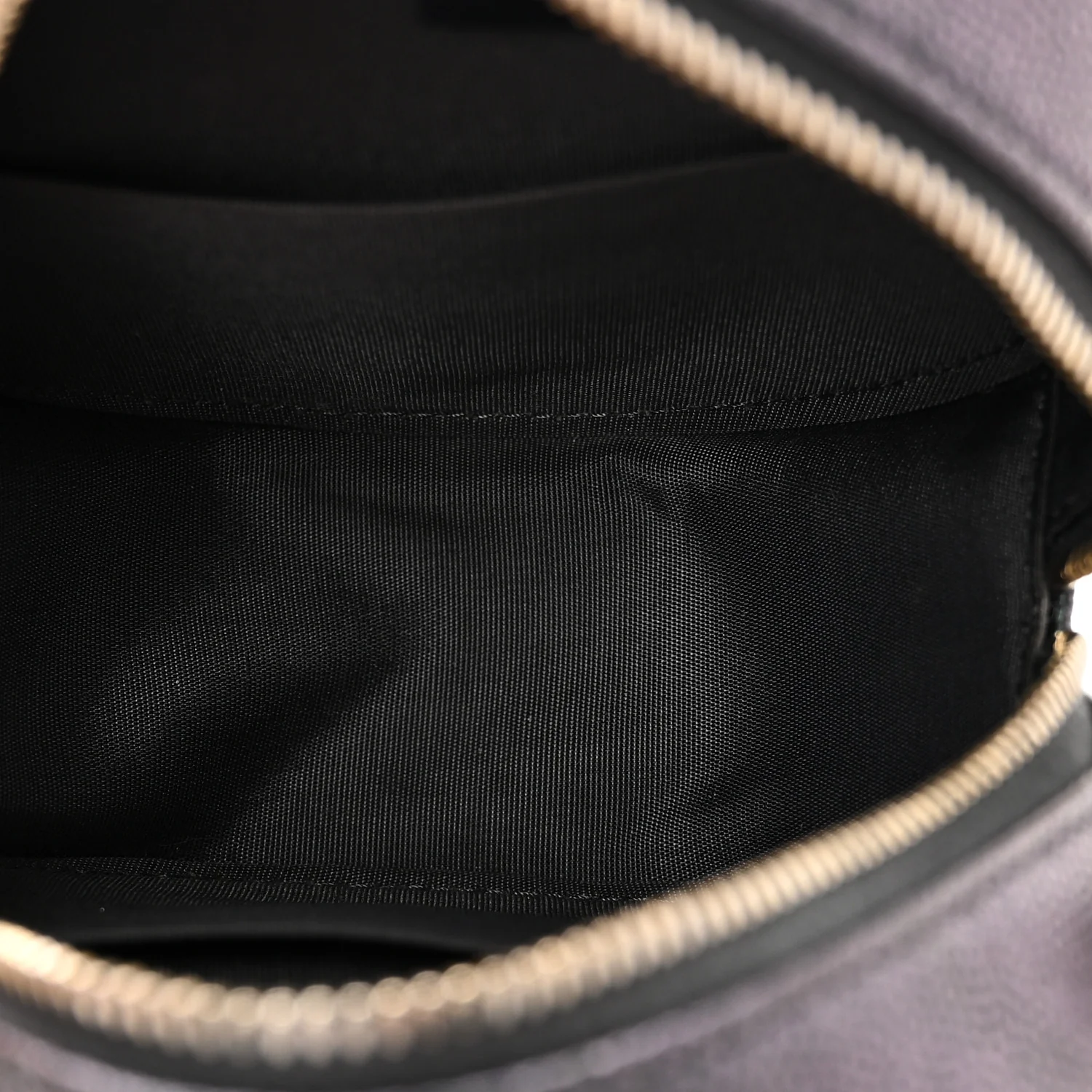 Iridescent Caviar Quilted Round Clutch With Chain Black - Image 5