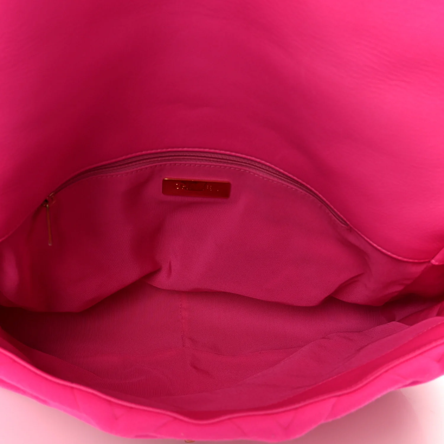 Jersey Lambskin Quilted Maxi Chanel 19 Flap Dark Pink - Image 5