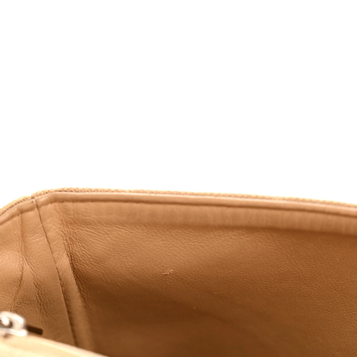 Jersey Quilted Medium Single Flap Beige - Image 12