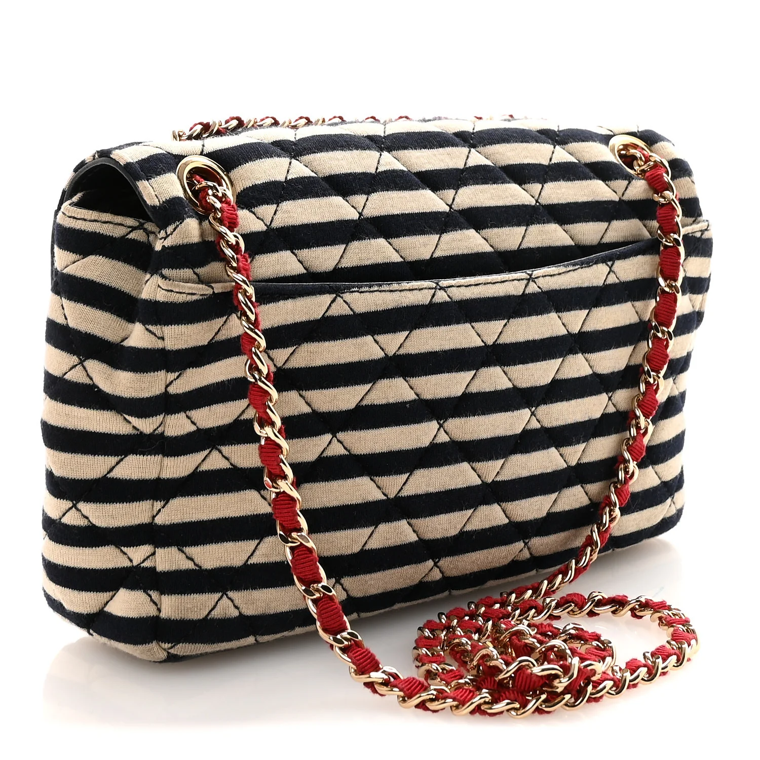 Jersey Quilted Small Coco Sailor Flap Black White - Image 4