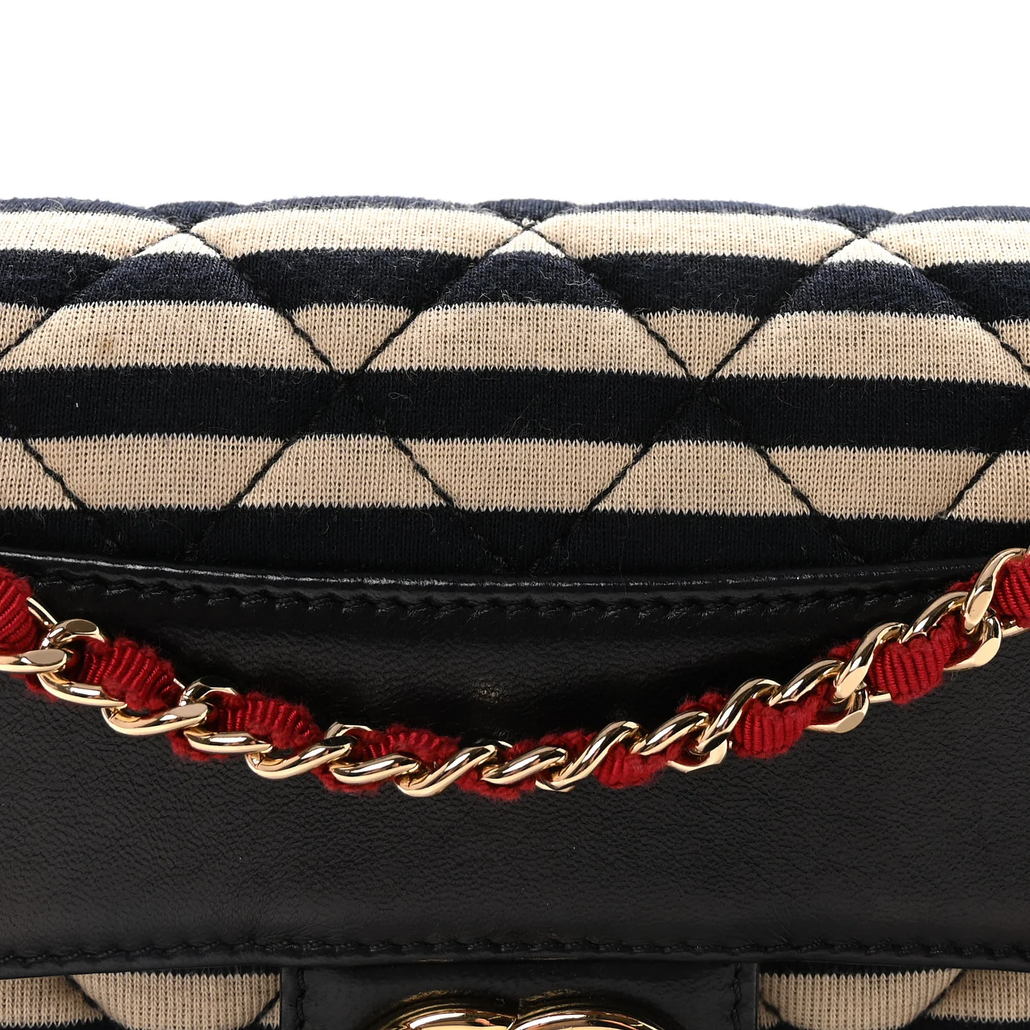 Jersey Quilted Small Coco Sailor Flap Black White - Image 9