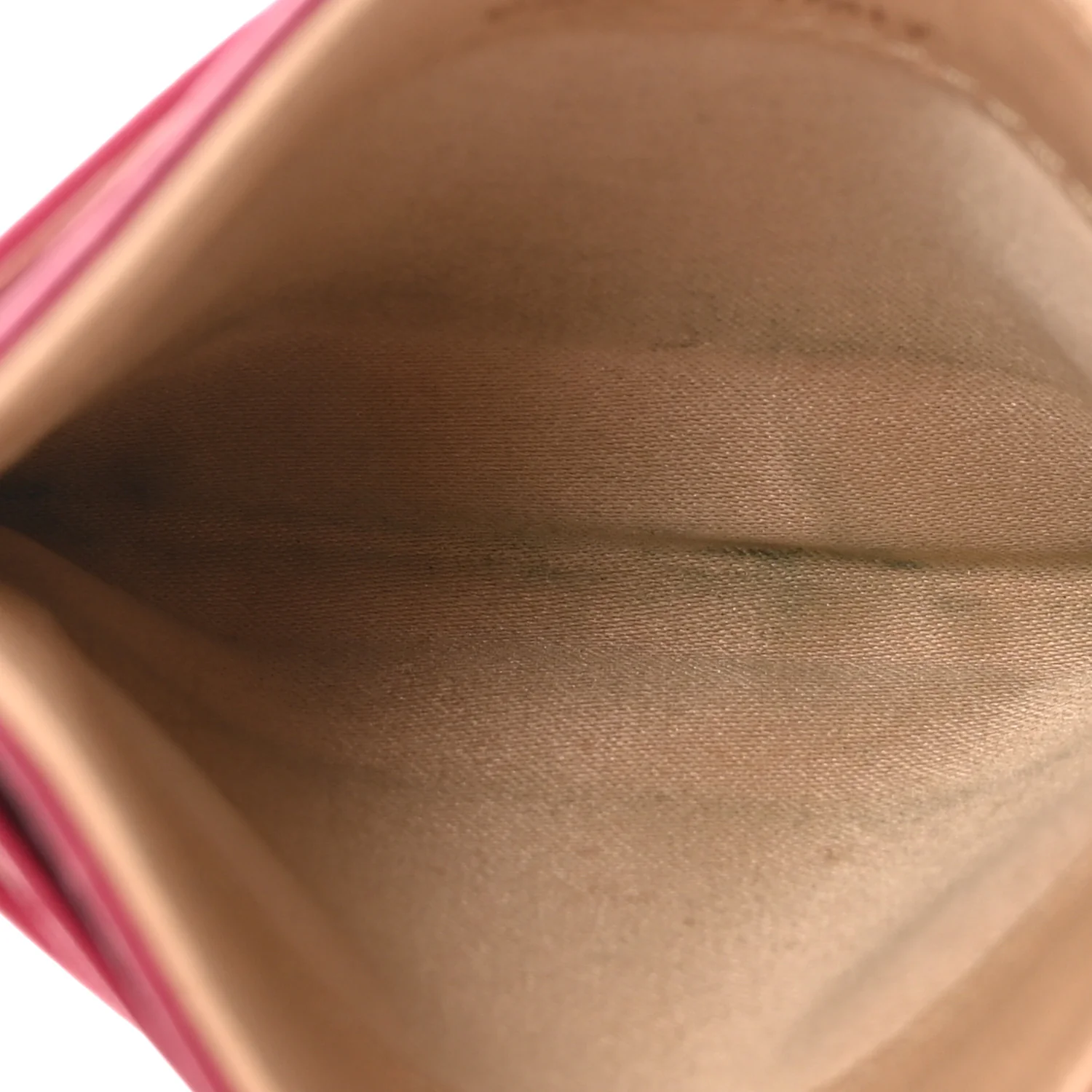Lambskin Camellia Embossed Card Holder Fuchsia - Image 5