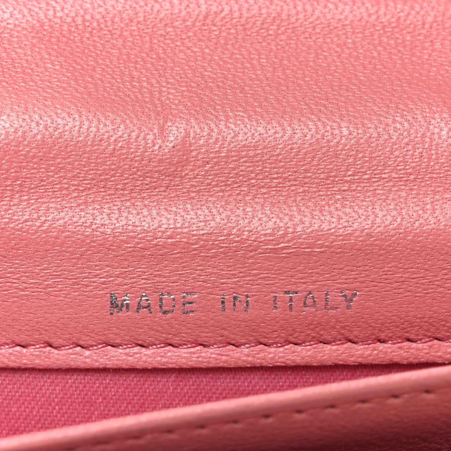Lambskin Camellia Embossed Large Brilliant Flap Wallet Pink - Image 7