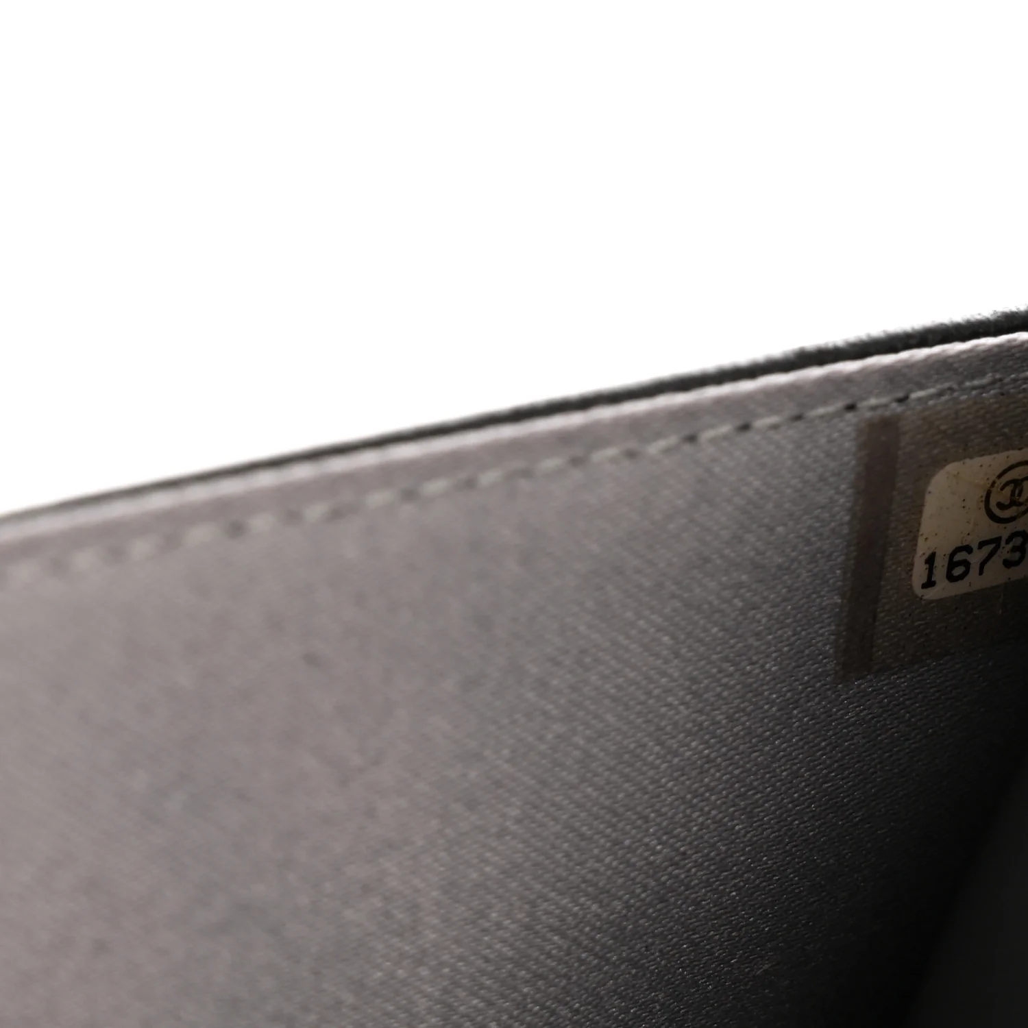 Lambskin Camellia Embossed Wallet On Chain WOC Black - Image 8