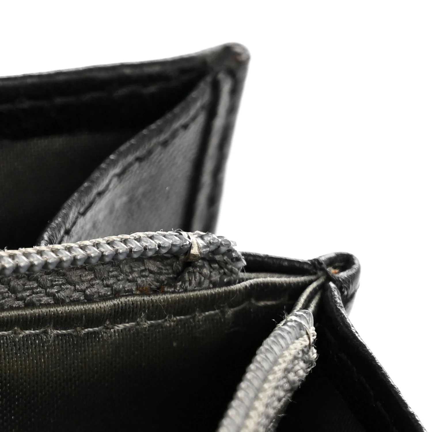 Lambskin Camellia Embossed Zip Around Organizer Wallet Black - Image 8