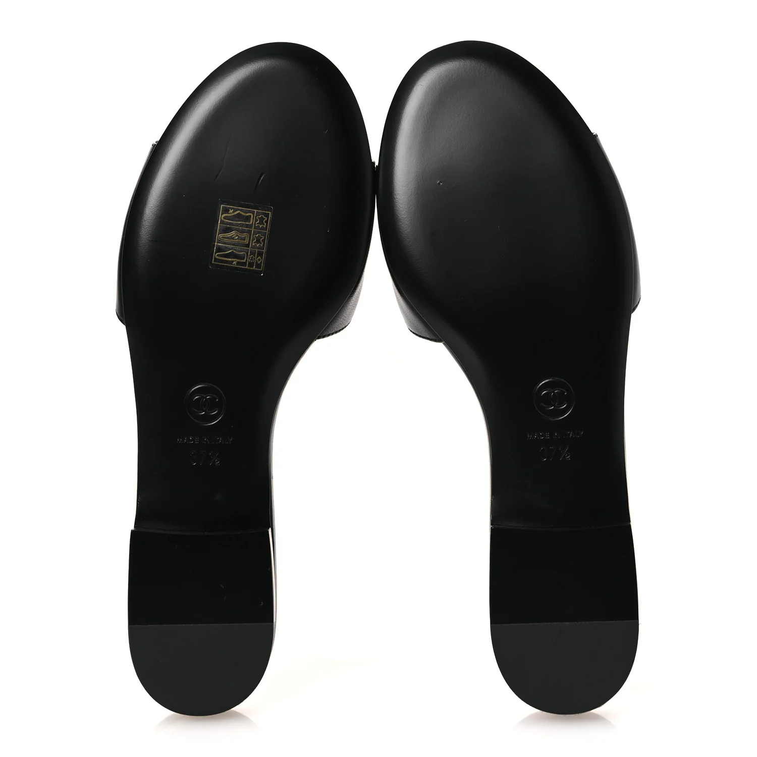 Lambskin Camellia Sandal Mules 37.5 Black - Image 7