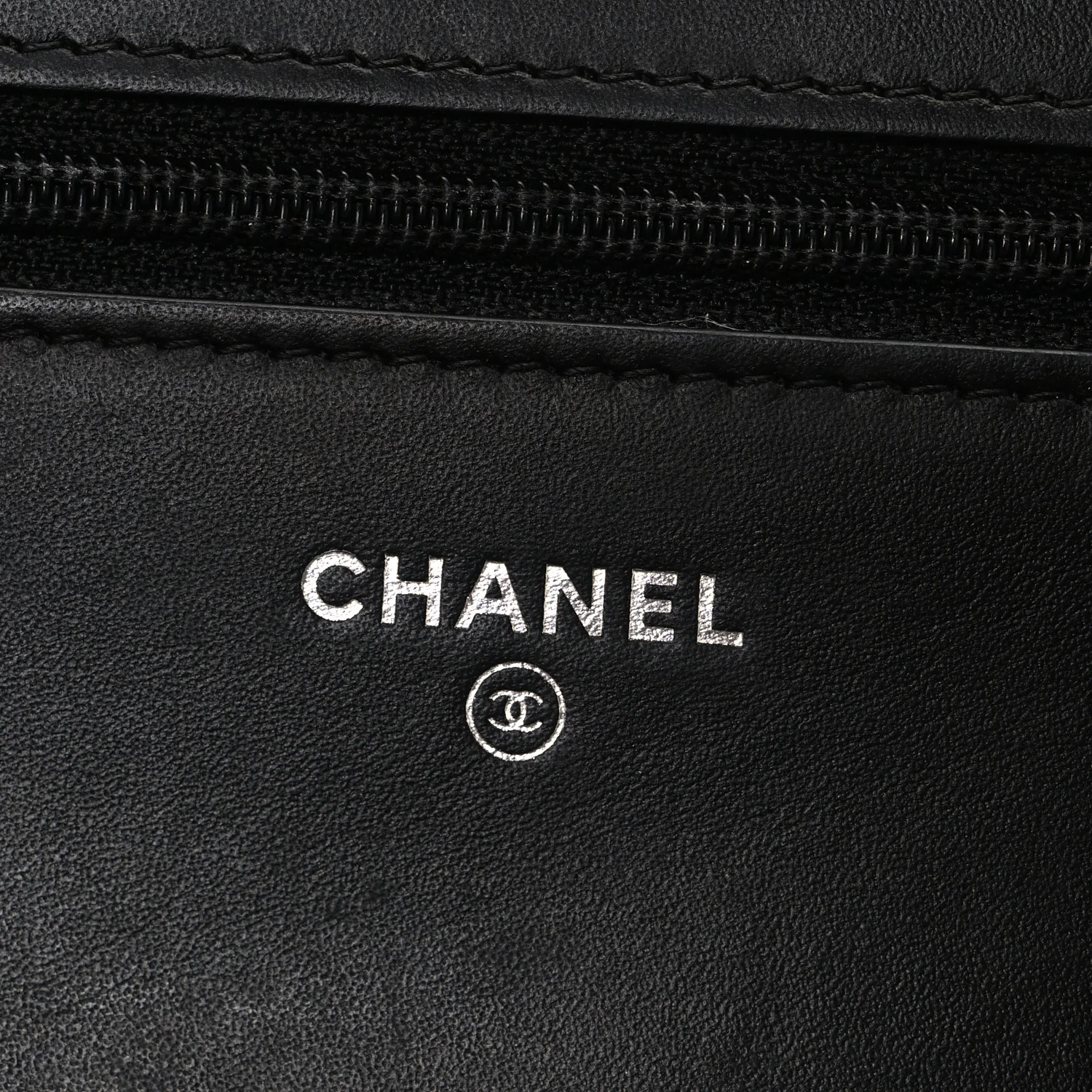 Lambskin Camellia Studded Wallet on Chain WOC Black - Image 6