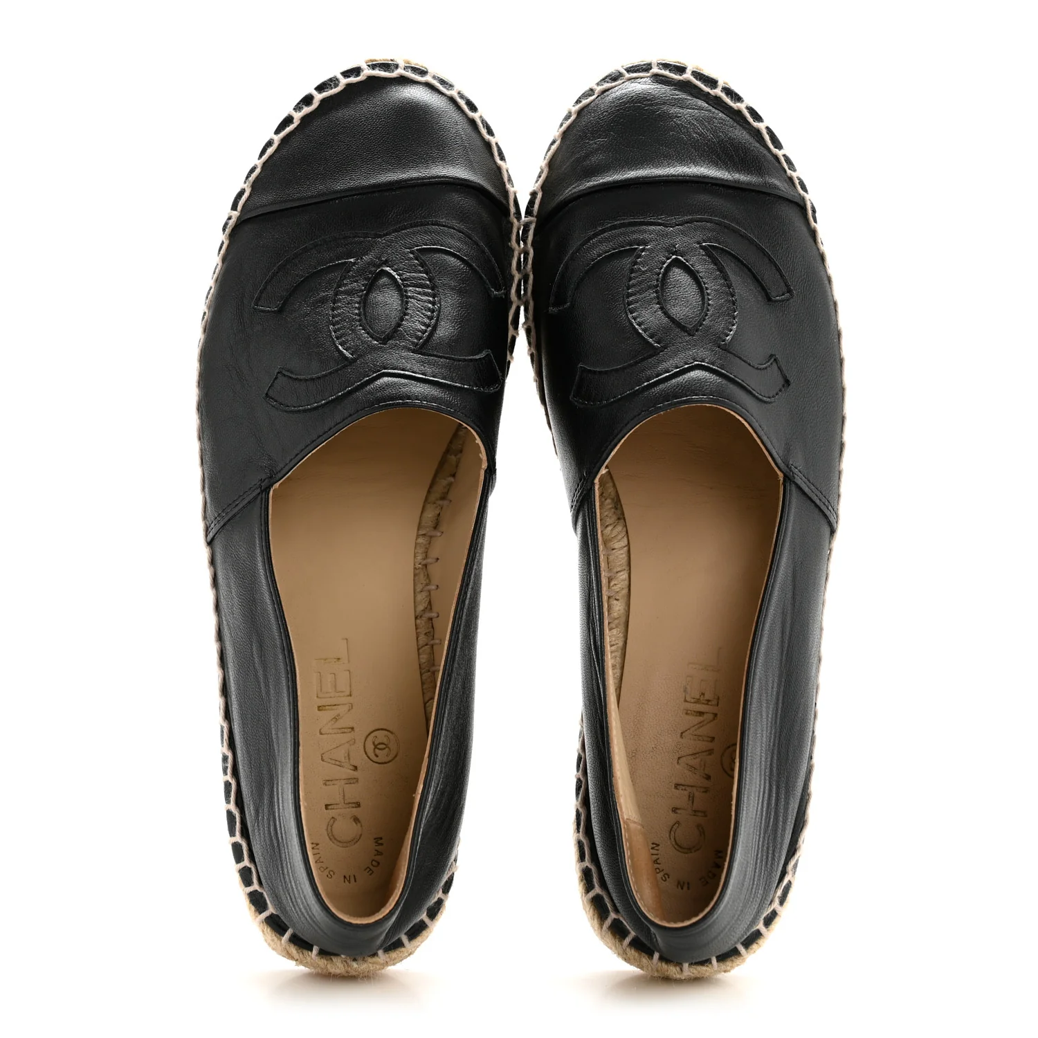 Lambskin CC Espadrilles 37 Black - Image 2