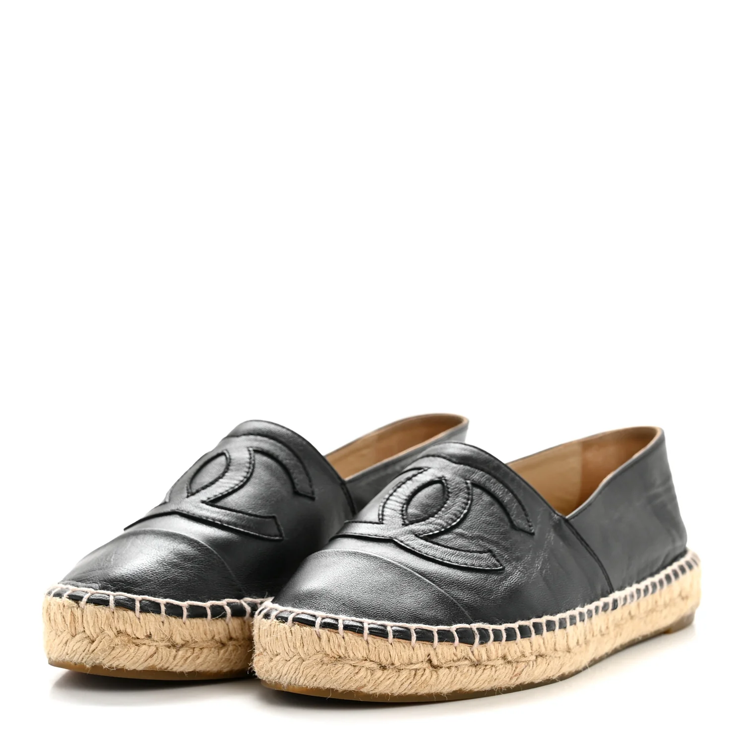 Lambskin CC Espadrilles 37 Black - Image 4