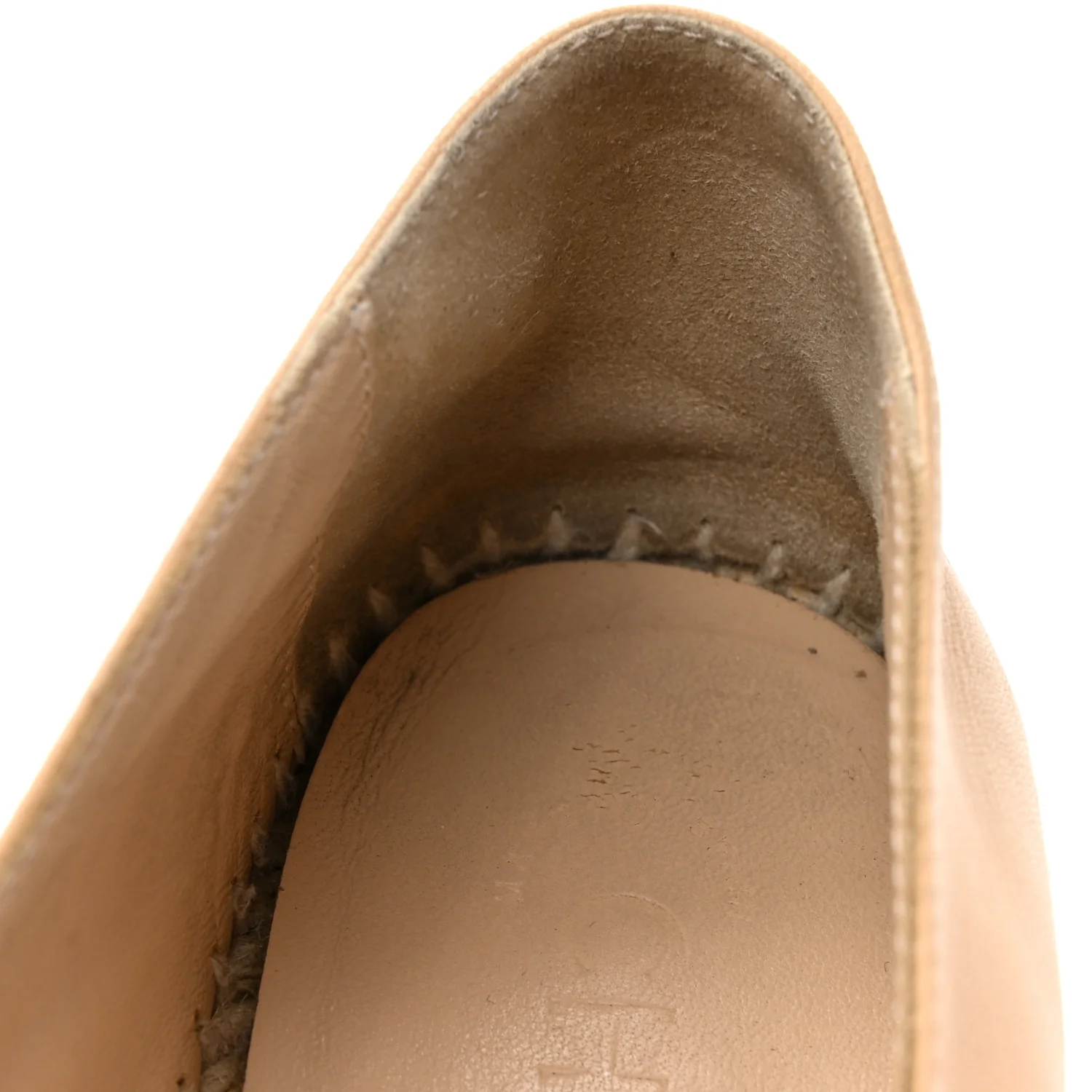 Lambskin CC Espadrilles 38 Beige Black - Image 12
