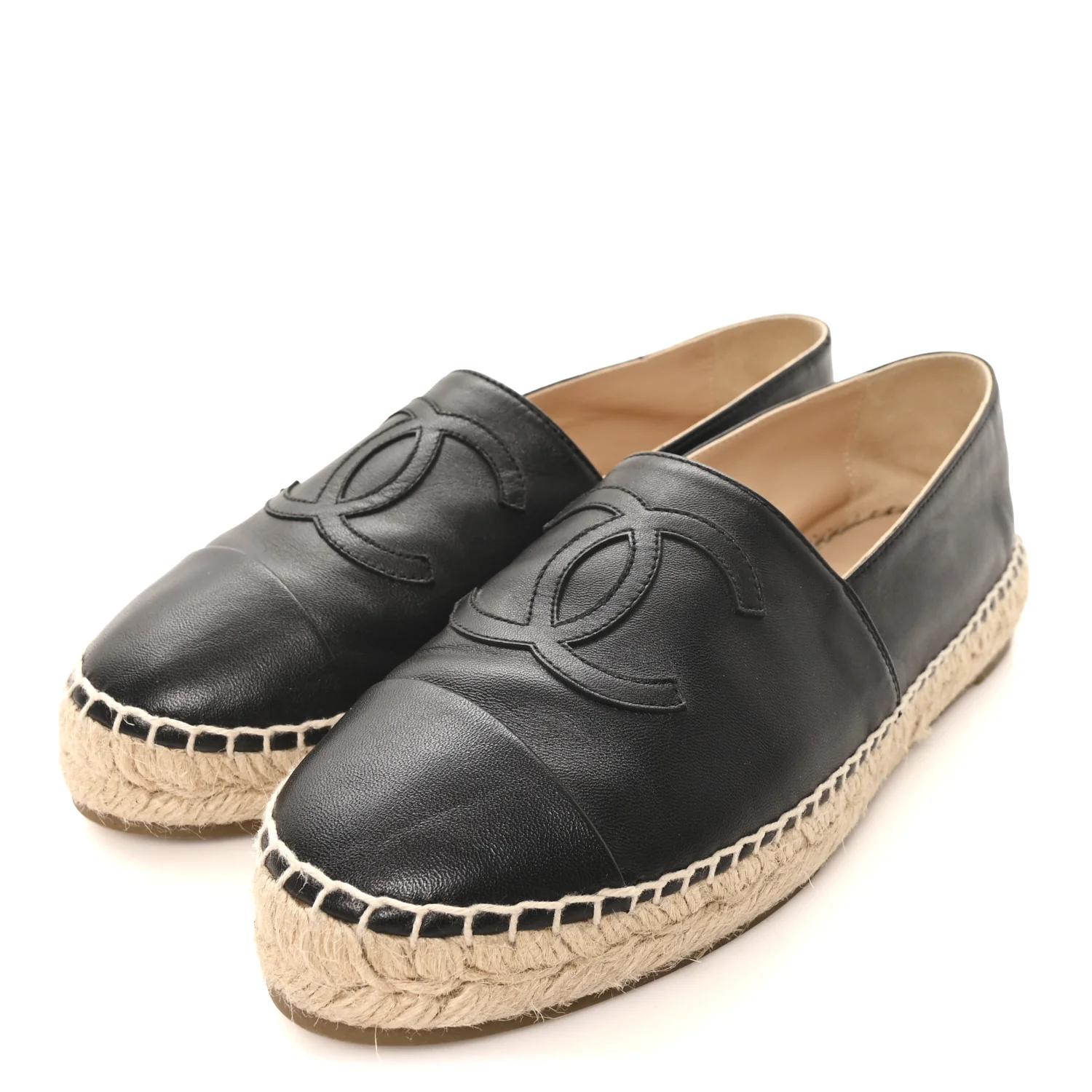 Lambskin CC Espadrilles 38 Black - Image 4