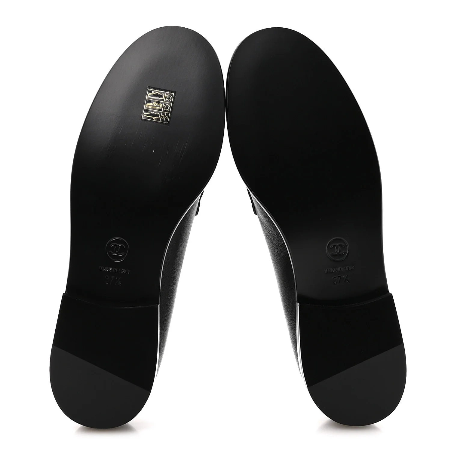 Lambskin CC Mocassin Loafers 37.5 Black - Image 6