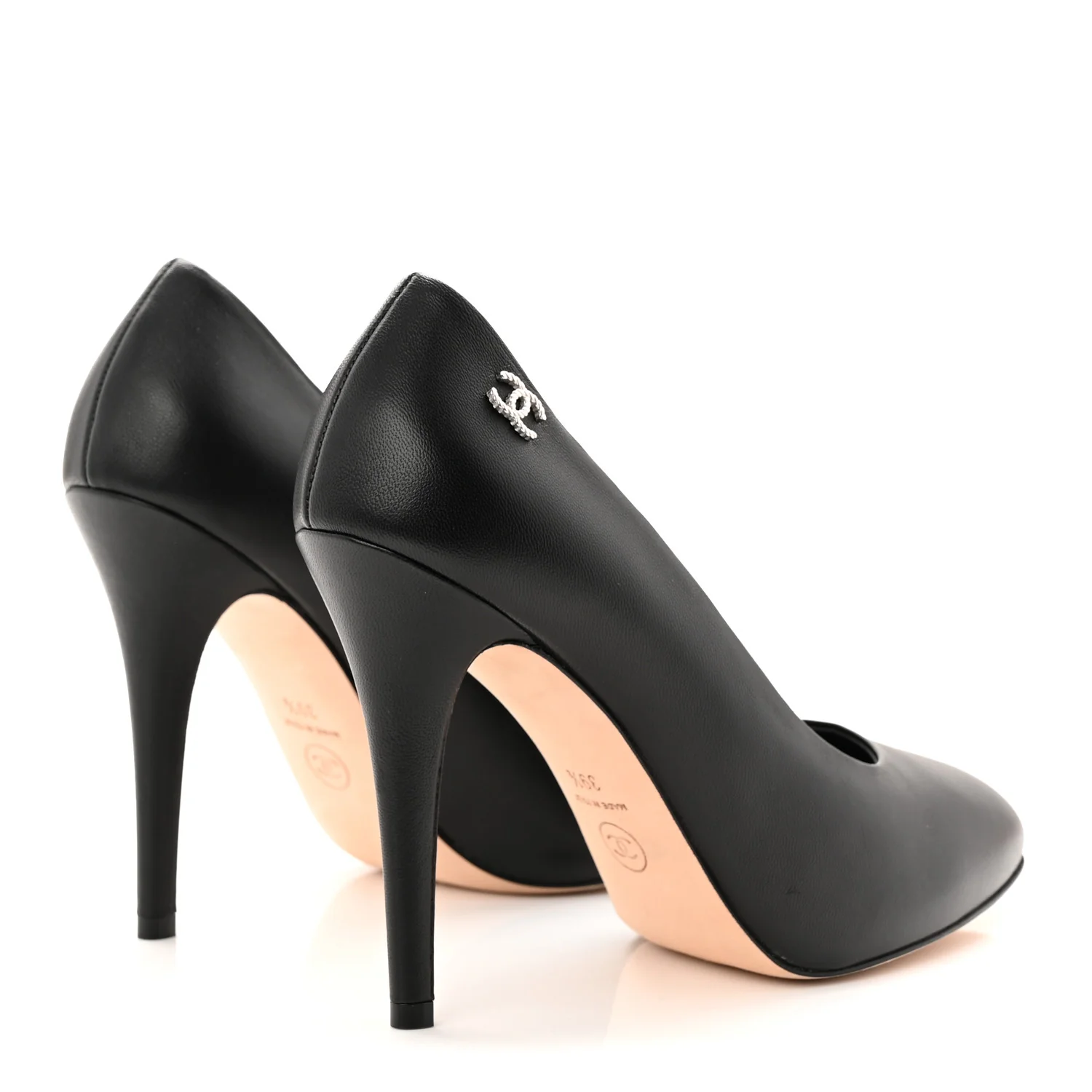 Lambskin CC Pumps 39.5 Black - Image 5