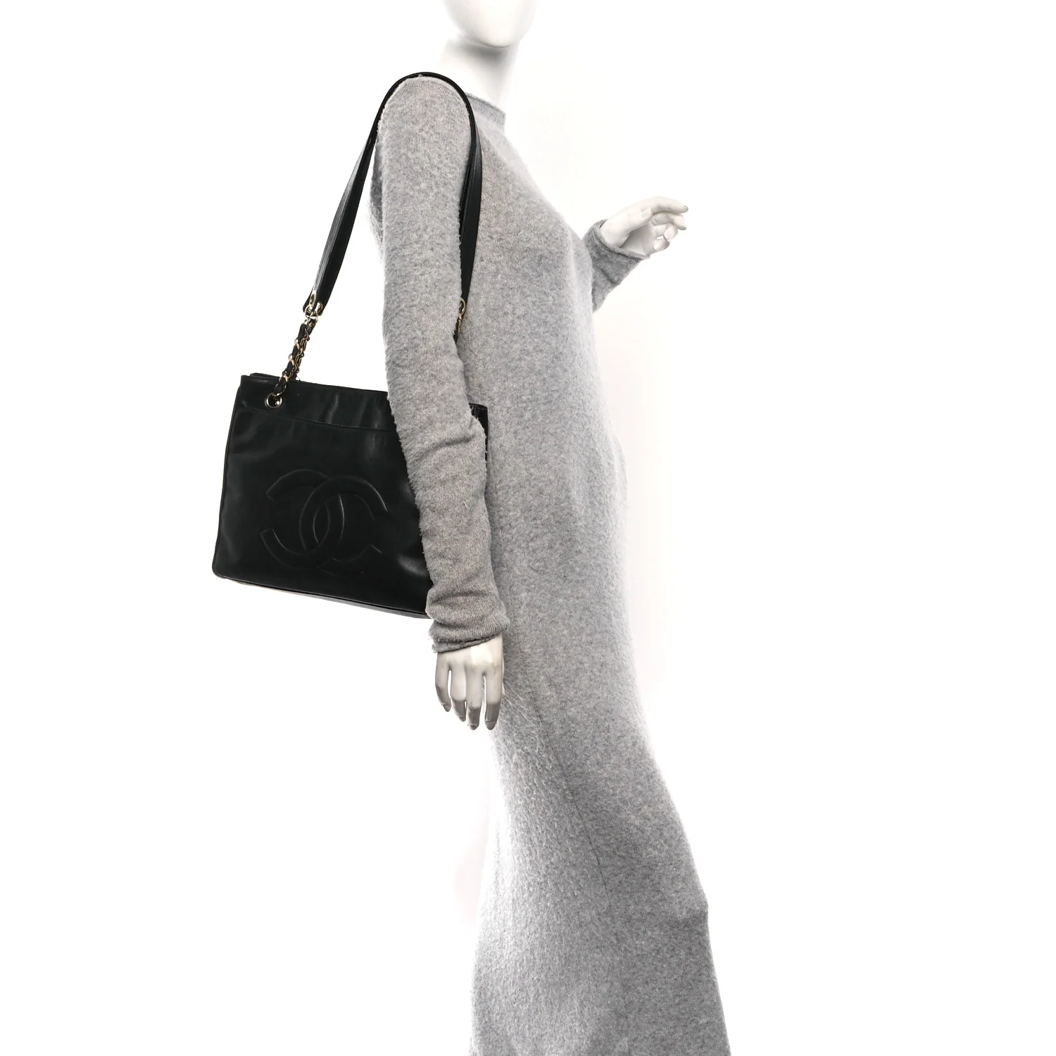 Lambskin CC Shoulder Bag Black - Image 2