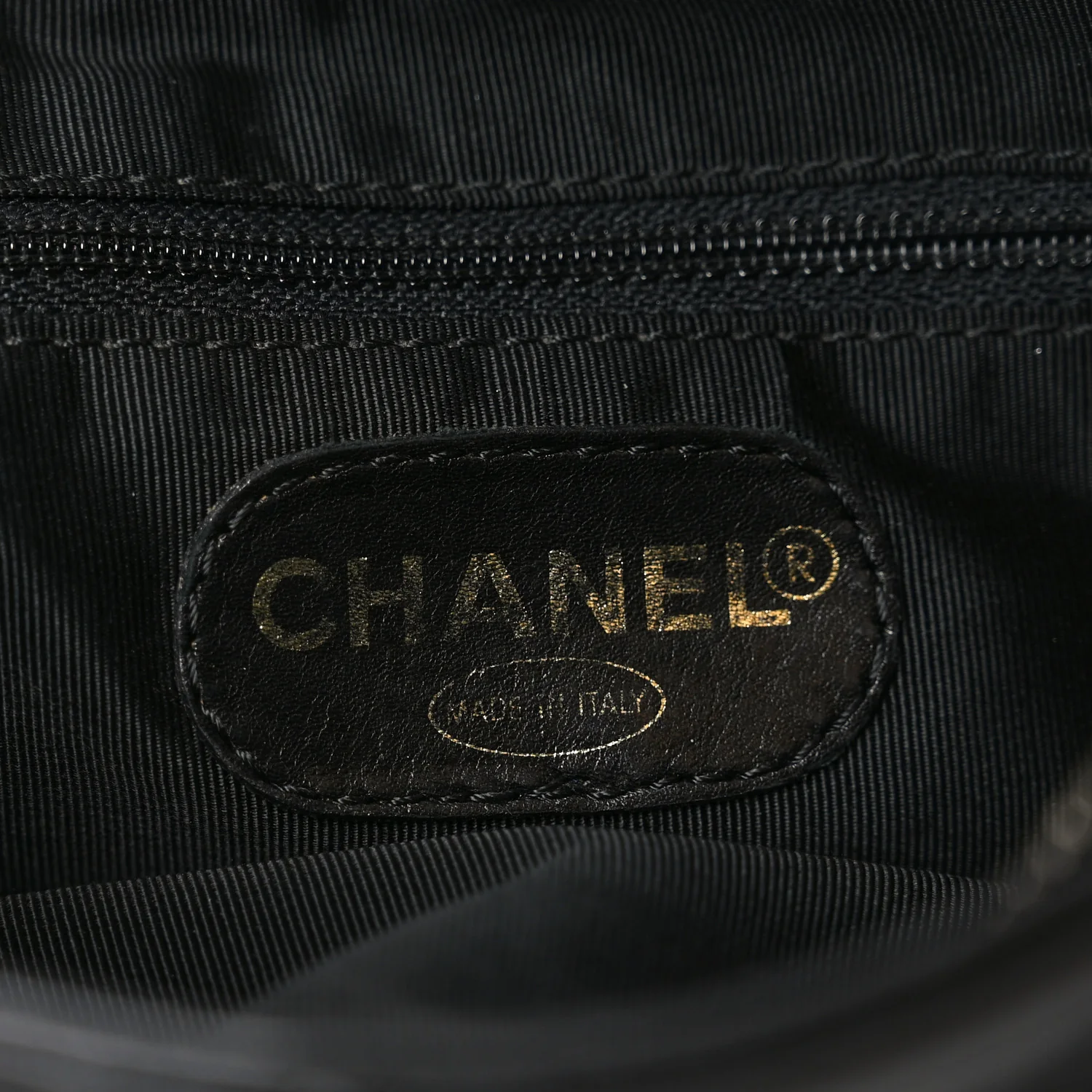 Lambskin CC Stitched Tote Black - Image 6