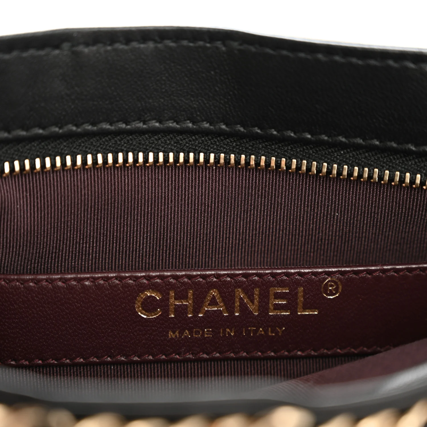 Lambskin Chain Frame Shoulder Bag Black - Image 6