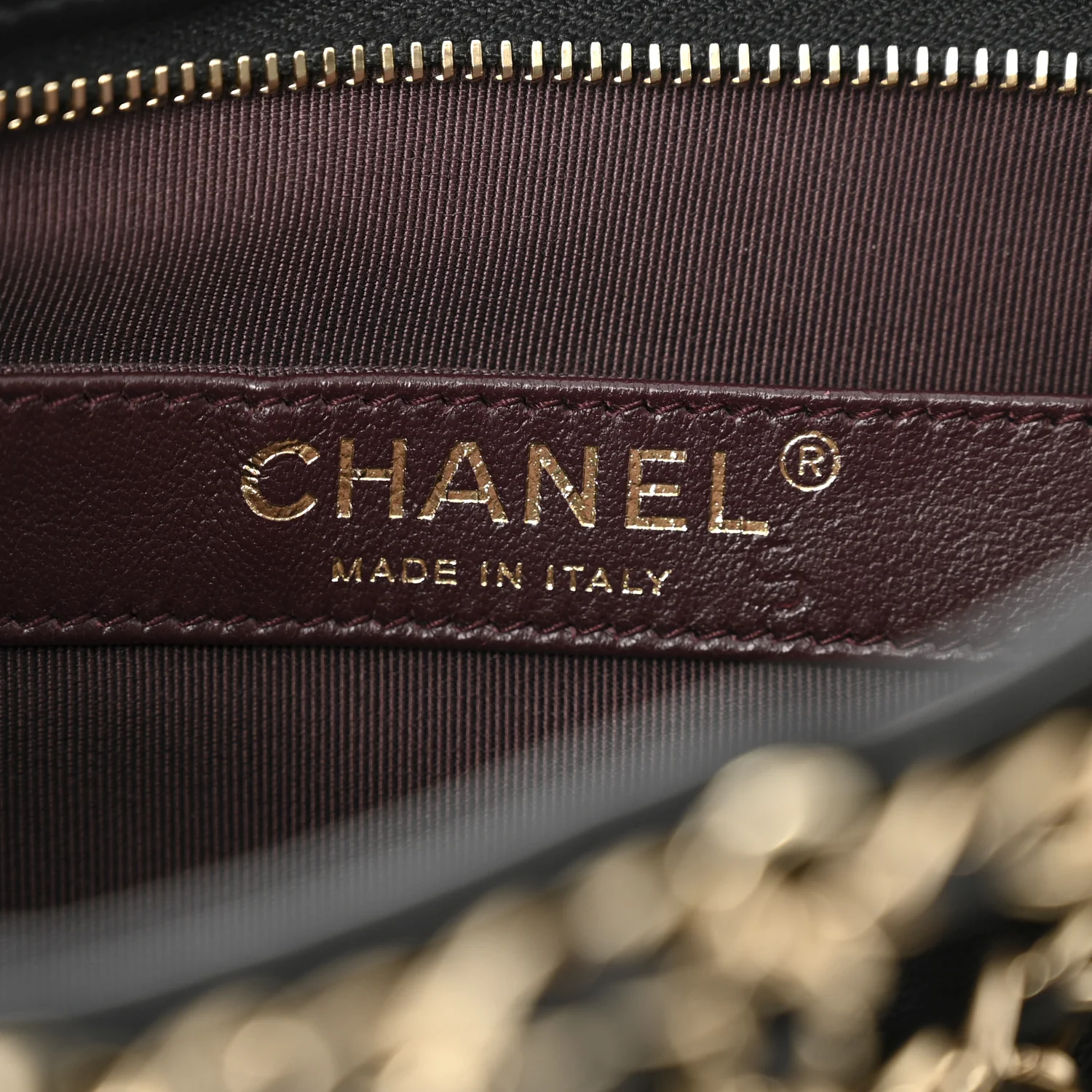Lambskin Chain Frame Shoulder Bag Black - Image 6