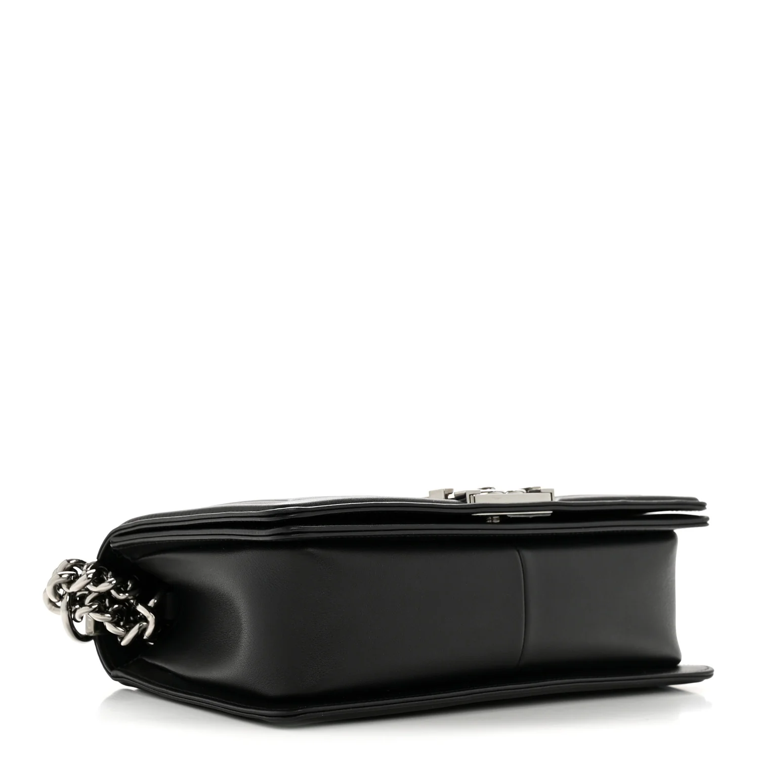Lambskin Chevron Quilted Medium Boy Flap Black - Image 4