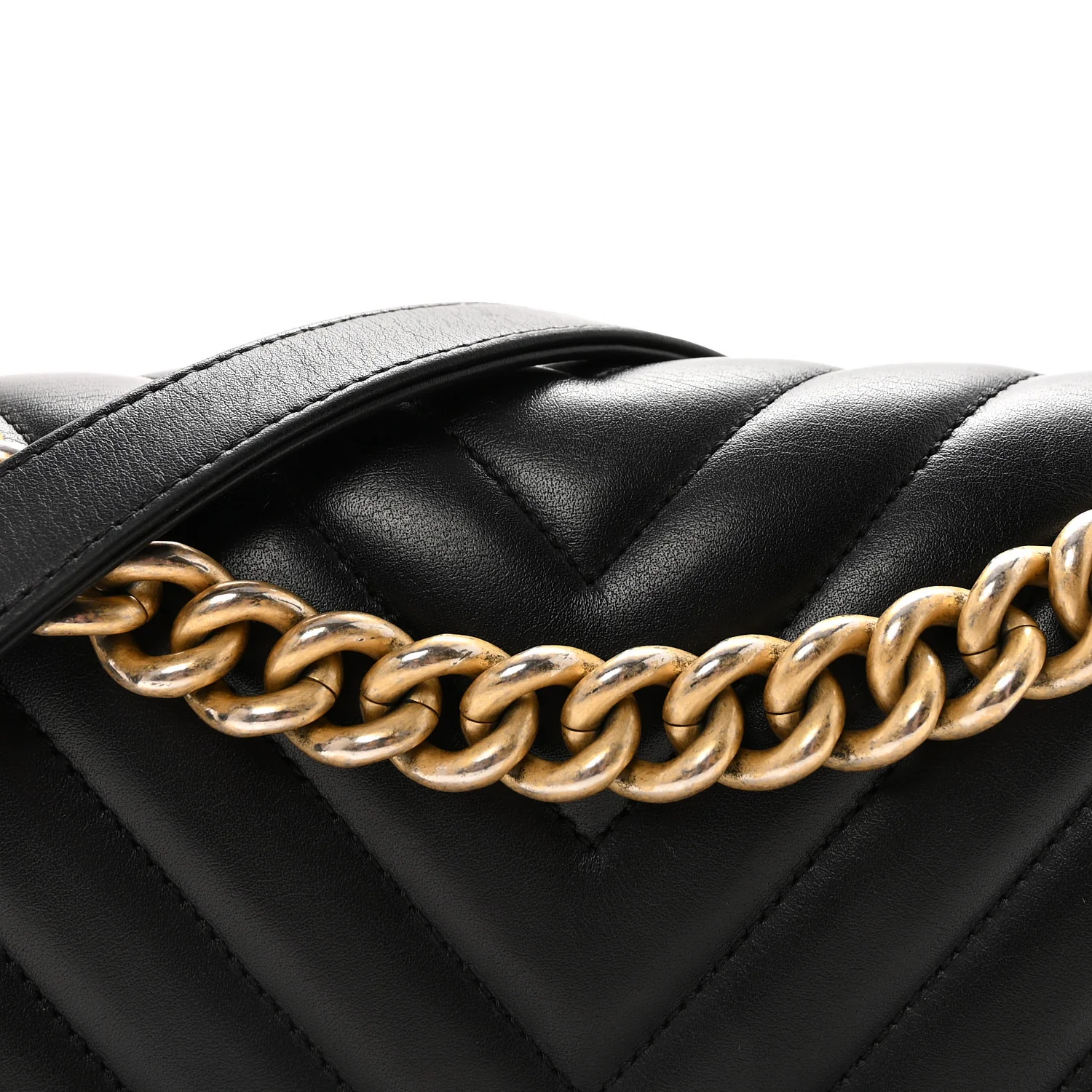 Lambskin Chevron Quilted Medium Boy Flap Black - Image 8