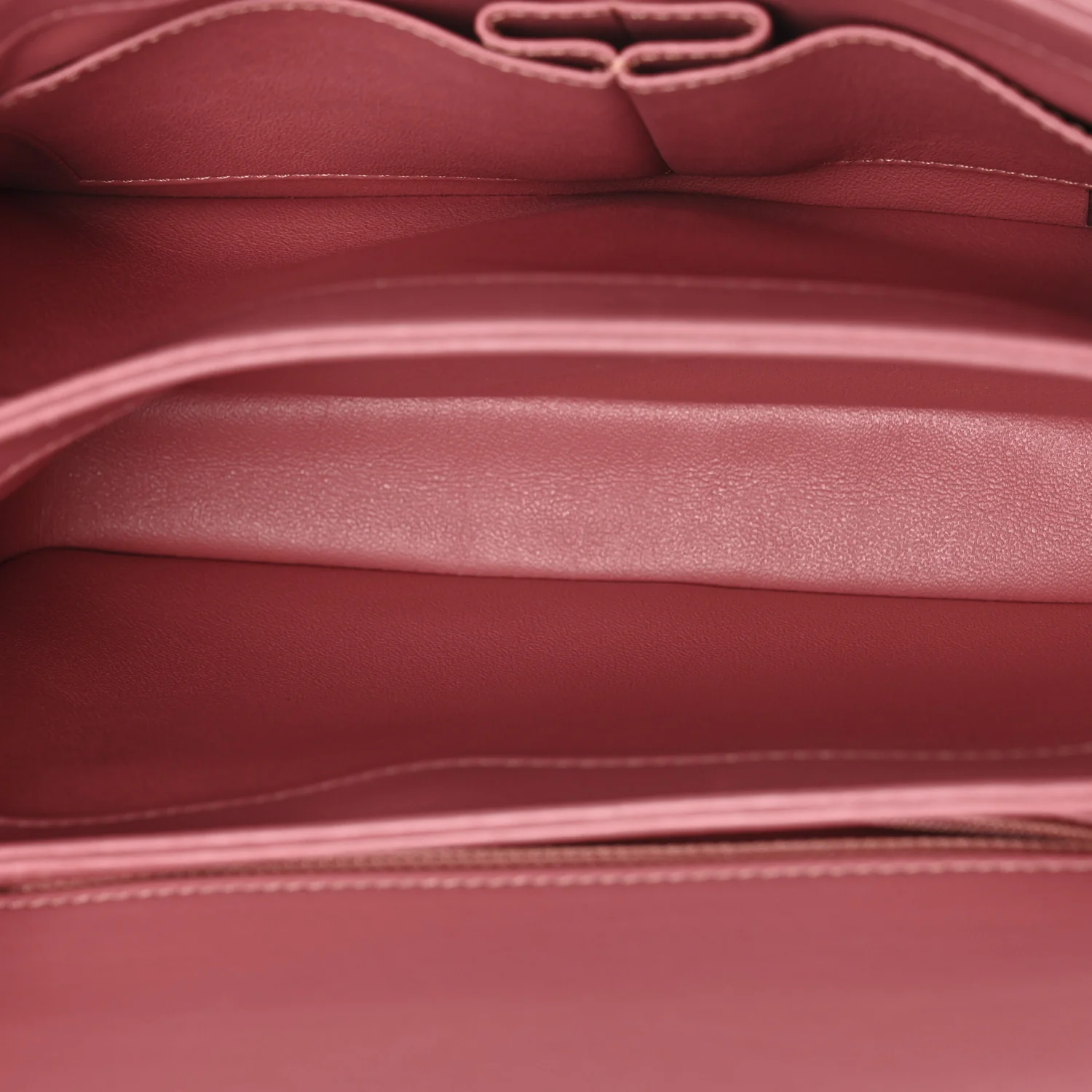 Lambskin Chevron Quilted Small Trendy CC Dual Handle Flap Bag Rosewood - Image 5