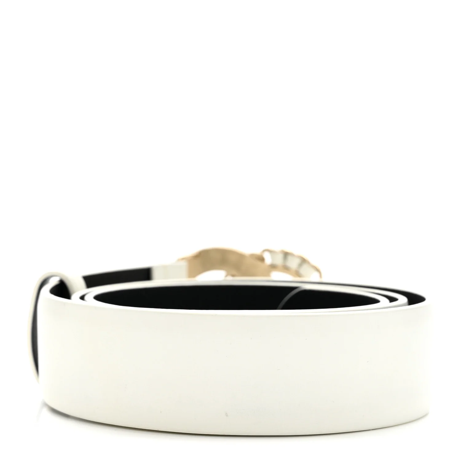 Lambskin Crystal Pearl CC Belt 75 30 White - Image 2