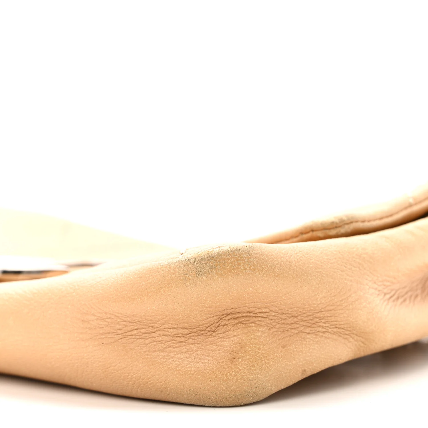 Lambskin Diamond Stitched CC CC East West Flap Beige - Image 10