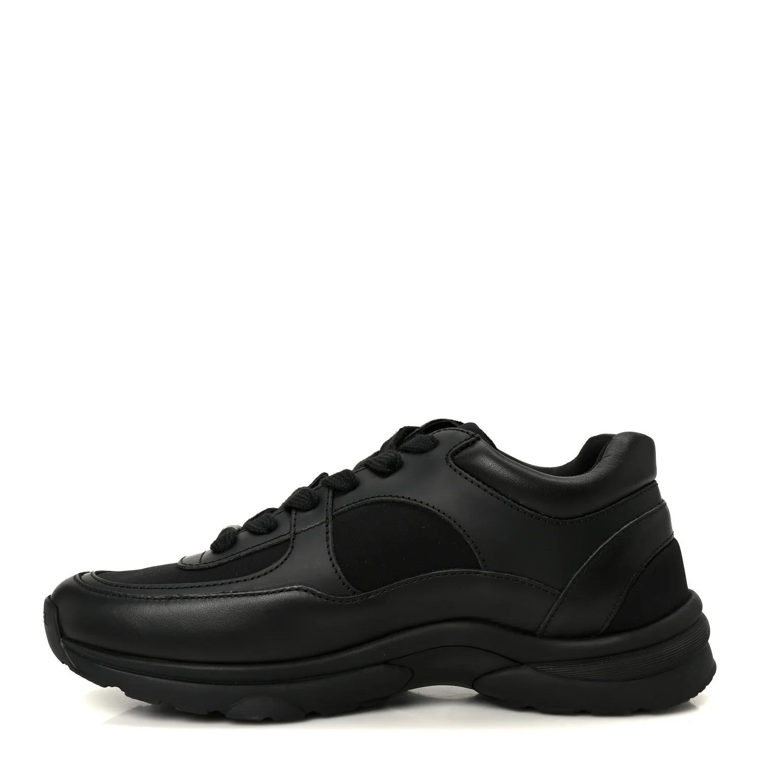 Lambskin Fabric CC Sneakers 39 Black