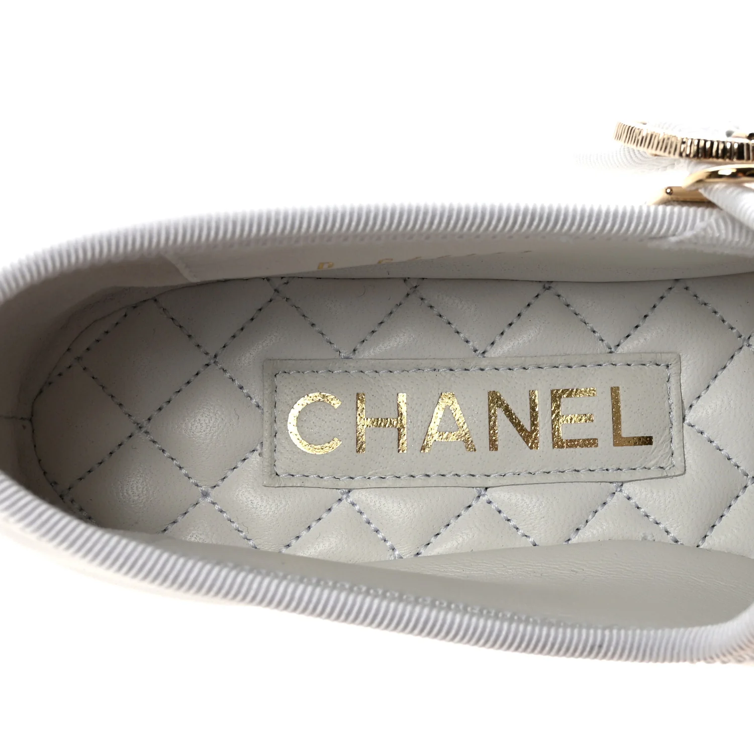Lambskin Mary Jane Flats 36 White - Image 9