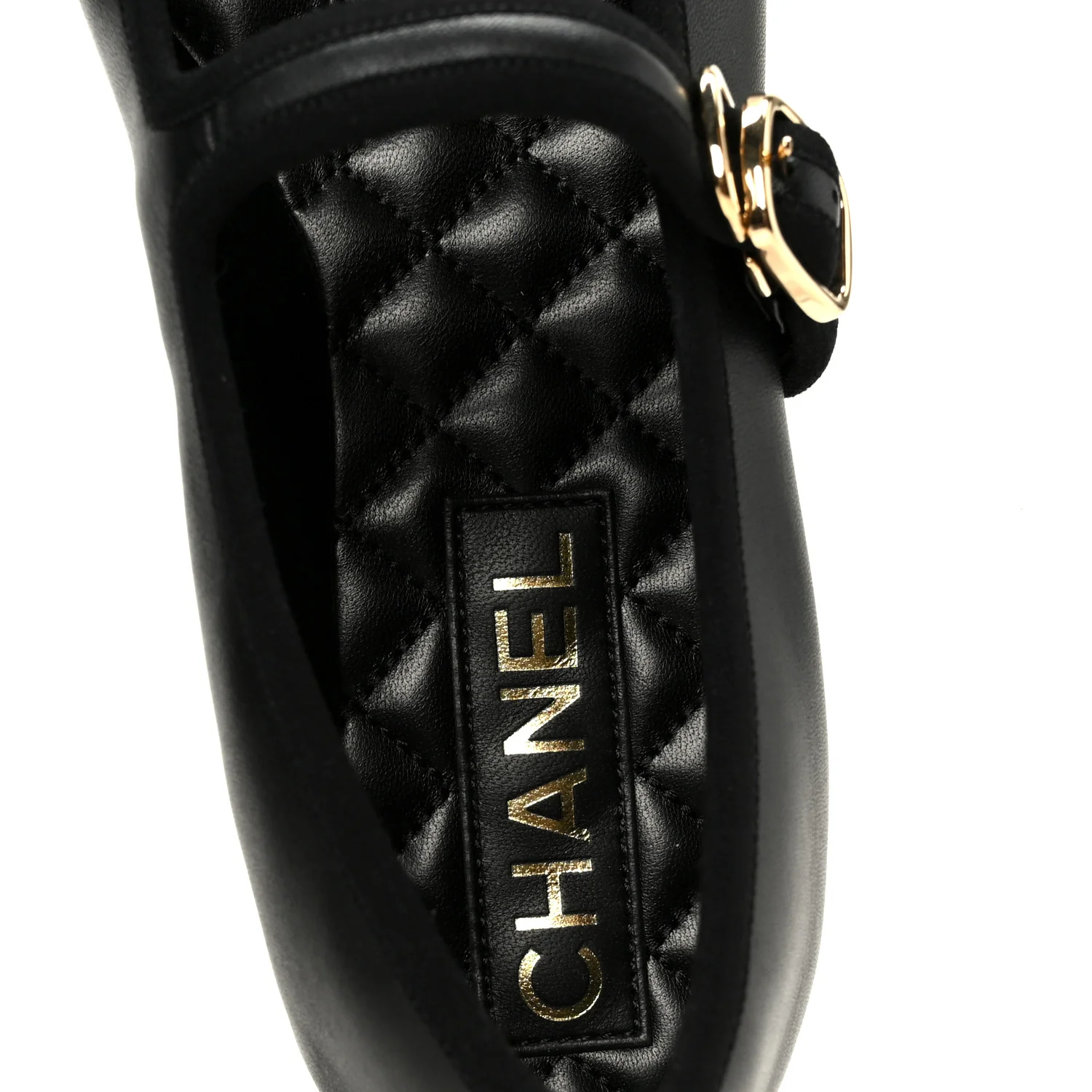 Lambskin Mary Jane Flats 37 Black - Image 6