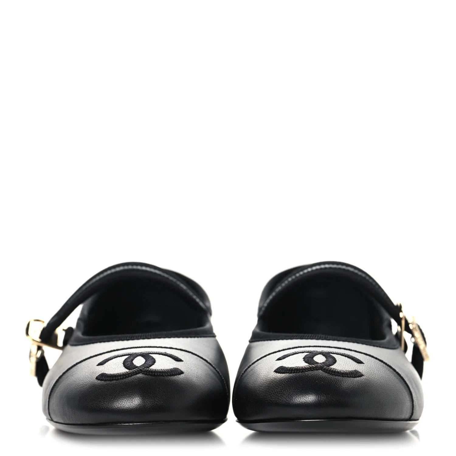 Lambskin Mary Jane Flats 37.5 Black - Image 3
