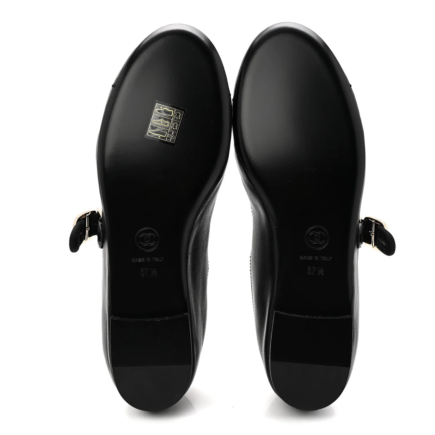 Lambskin Mary Jane Flats 37.5 Black - Image 6