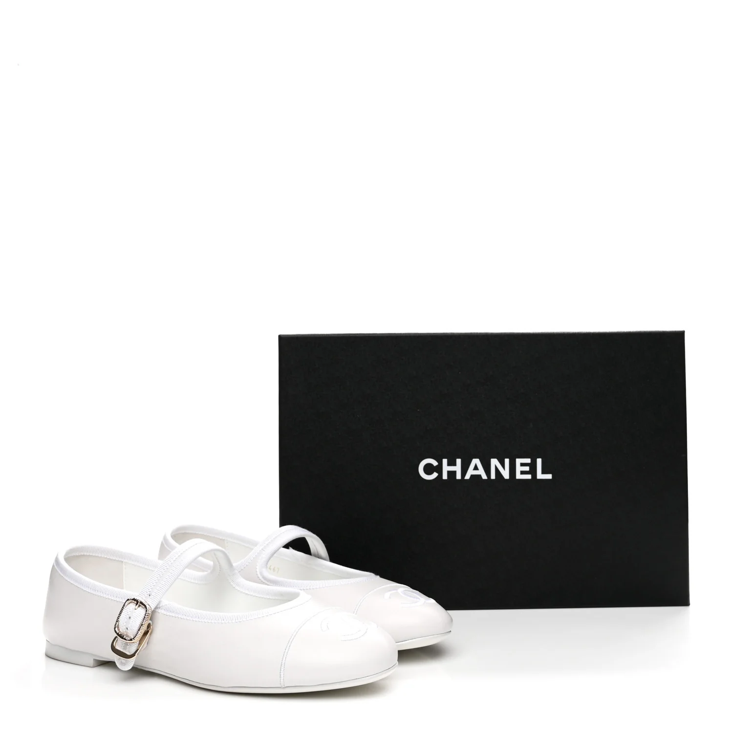 Lambskin Mary Jane Flats 38.5 White - Image 10
