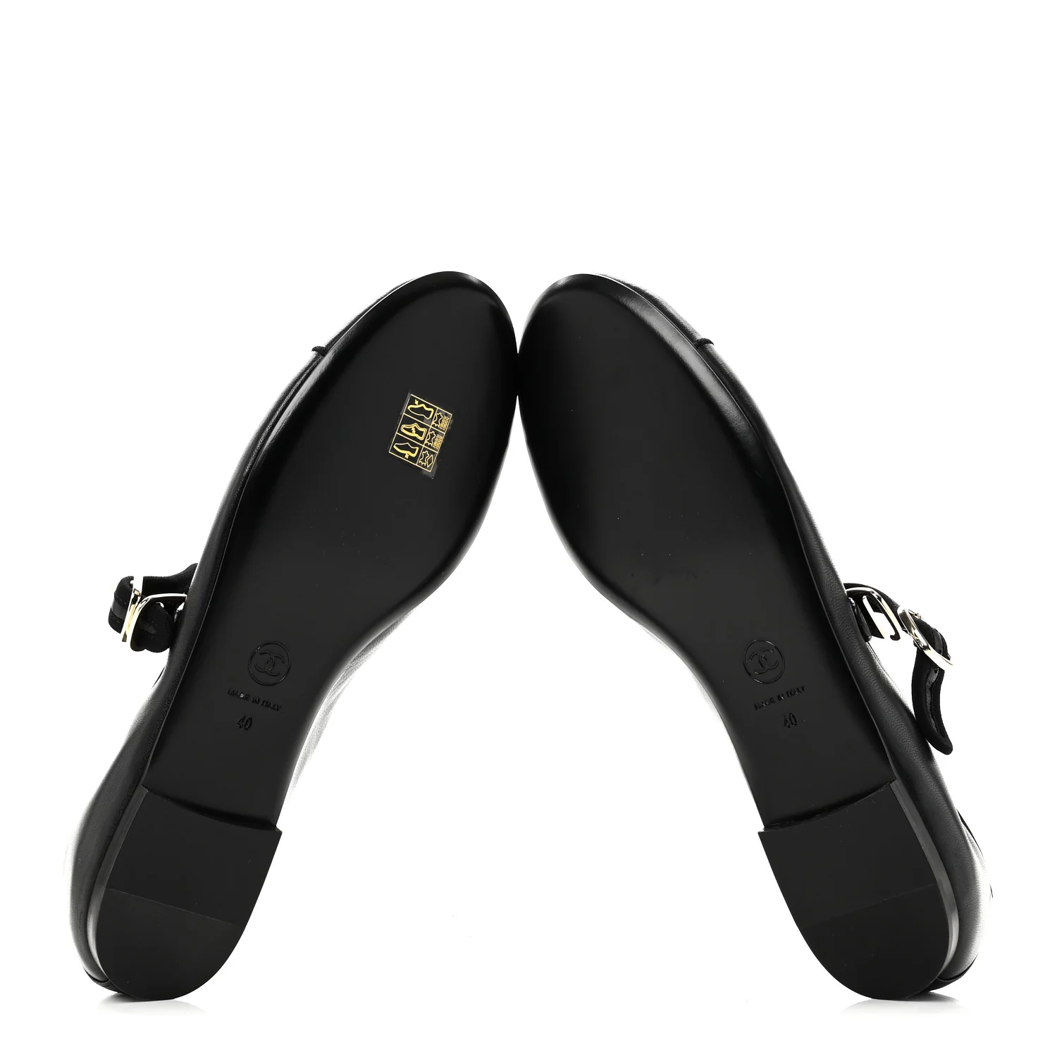 Lambskin Mary Jane Flats 40 Black - Image 7