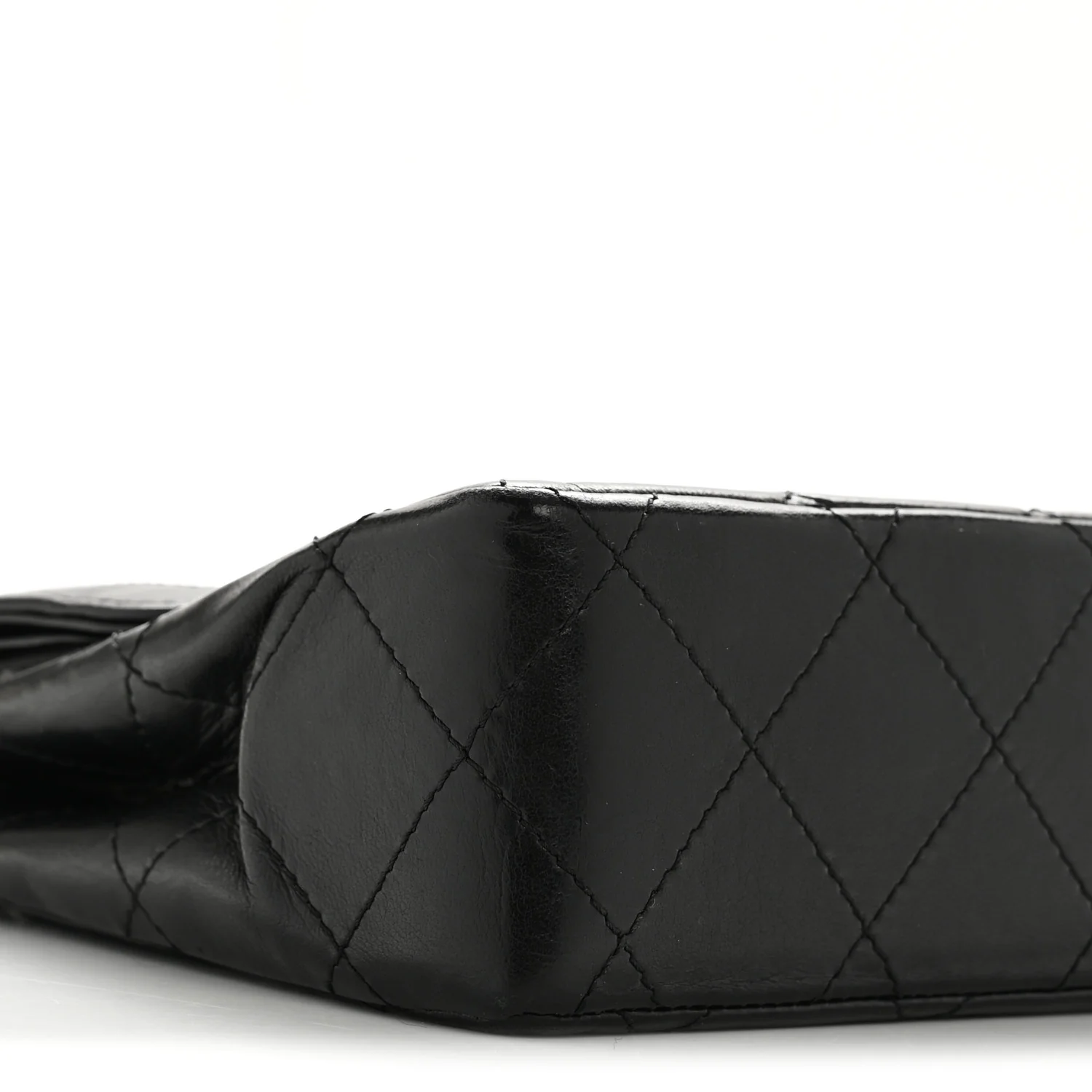 Lambskin Medium Double Flap Black - Image 10