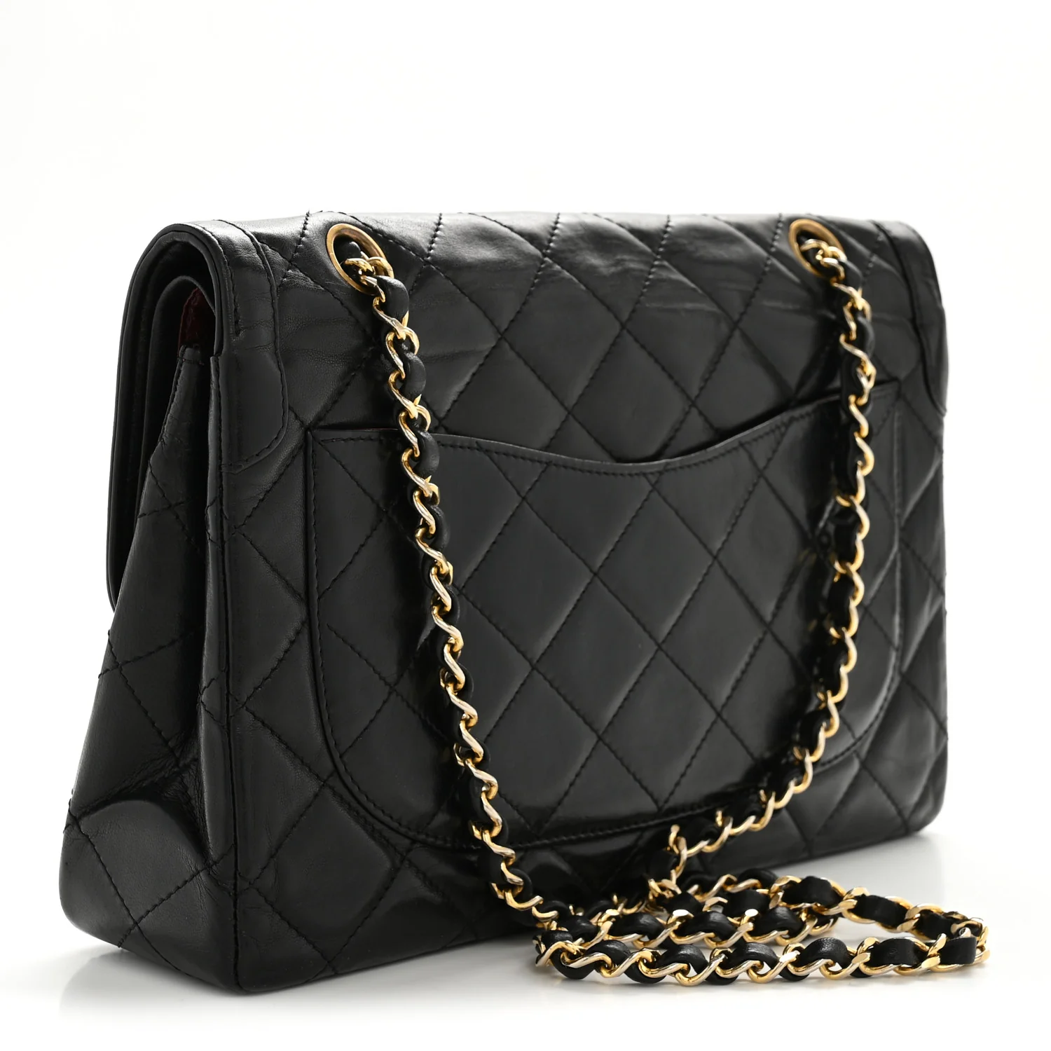 Lambskin Medium Double Flap Black - Image 3