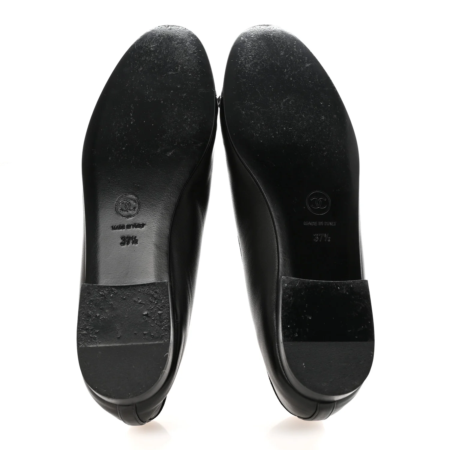 Lambskin Patent Cap Toe Ballerina Flats 37.5 Black - Image 6