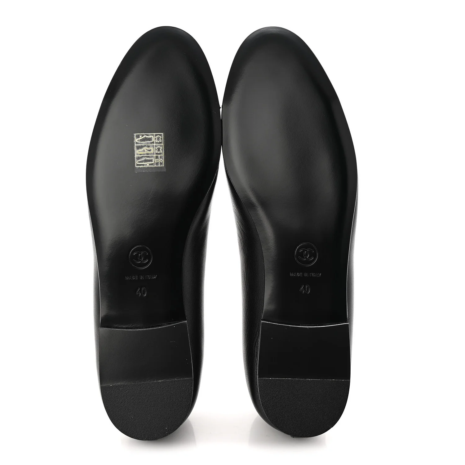 Lambskin Patent Cap Toe Ballerina Flats 40 Black - Image 6