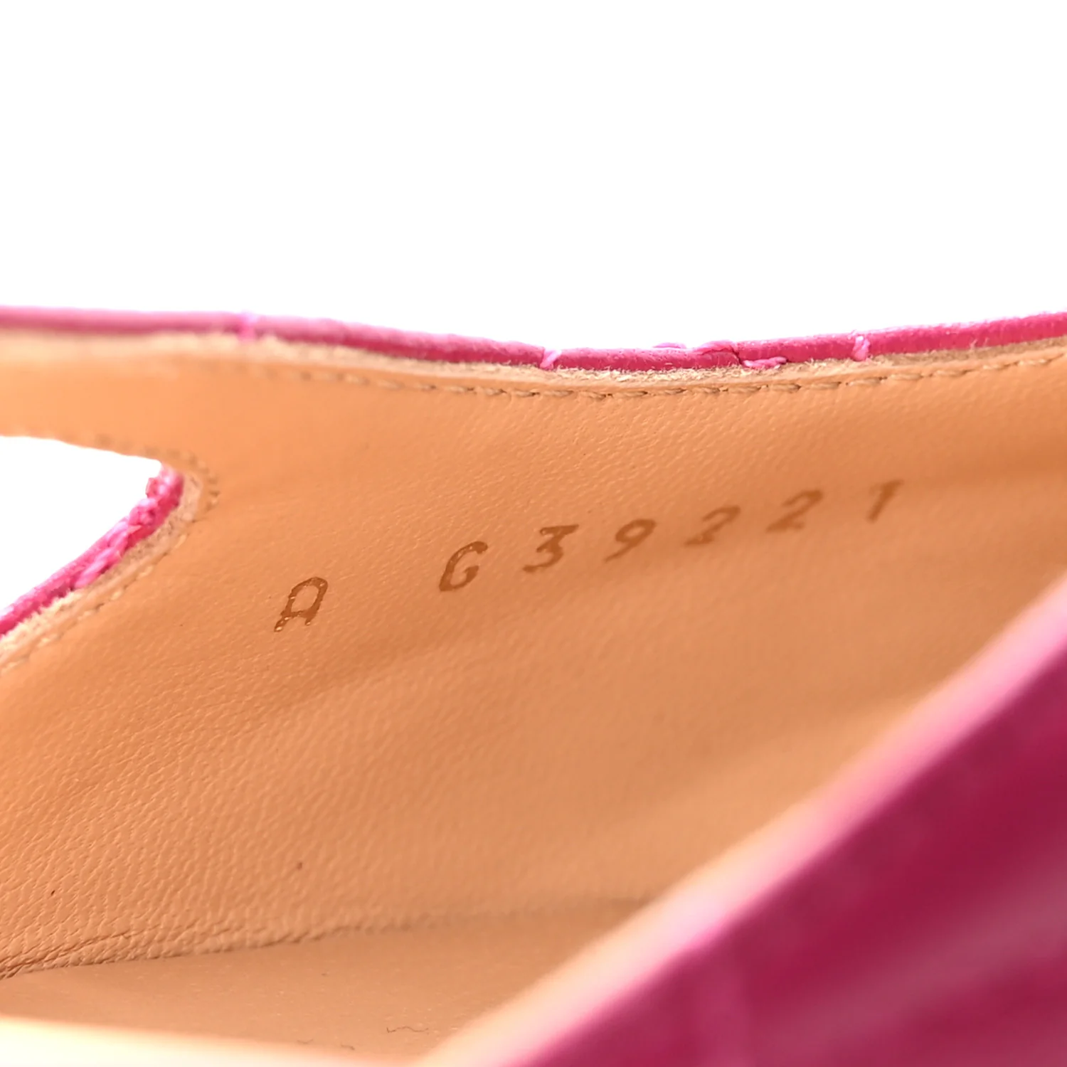 Lambskin Patent Cap Toe CC Slingback Flats 37.5 Fuchsia Black - Image 9