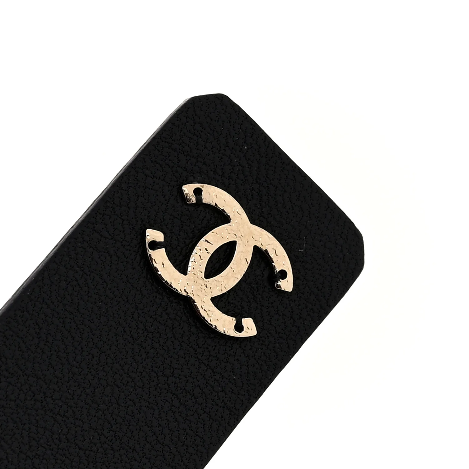 Lambskin Pearl CC Chain Belt S Black Pearly White - Image 3