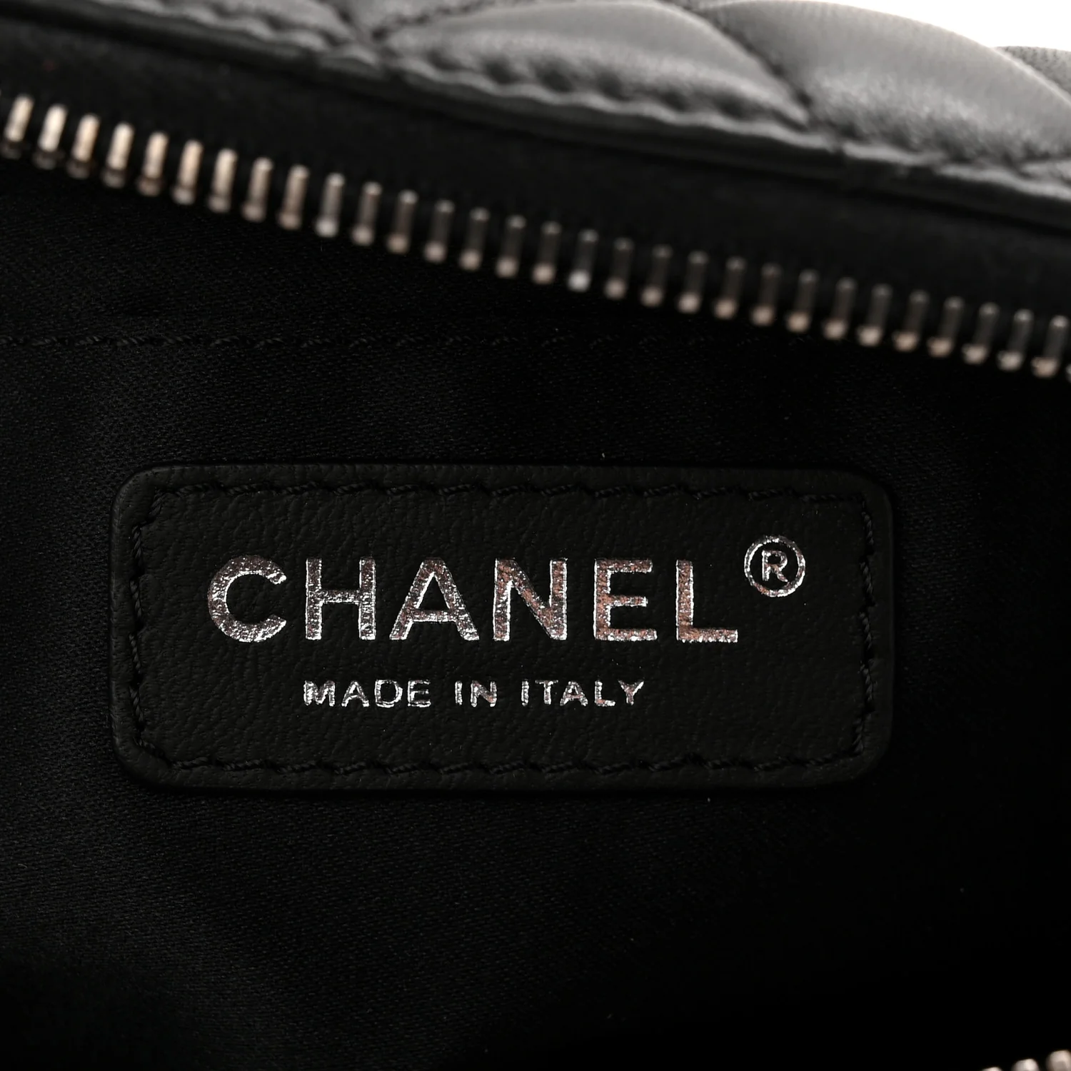 Lambskin Quilted Banane Waist Bag Fanny Pack Black - Image 6