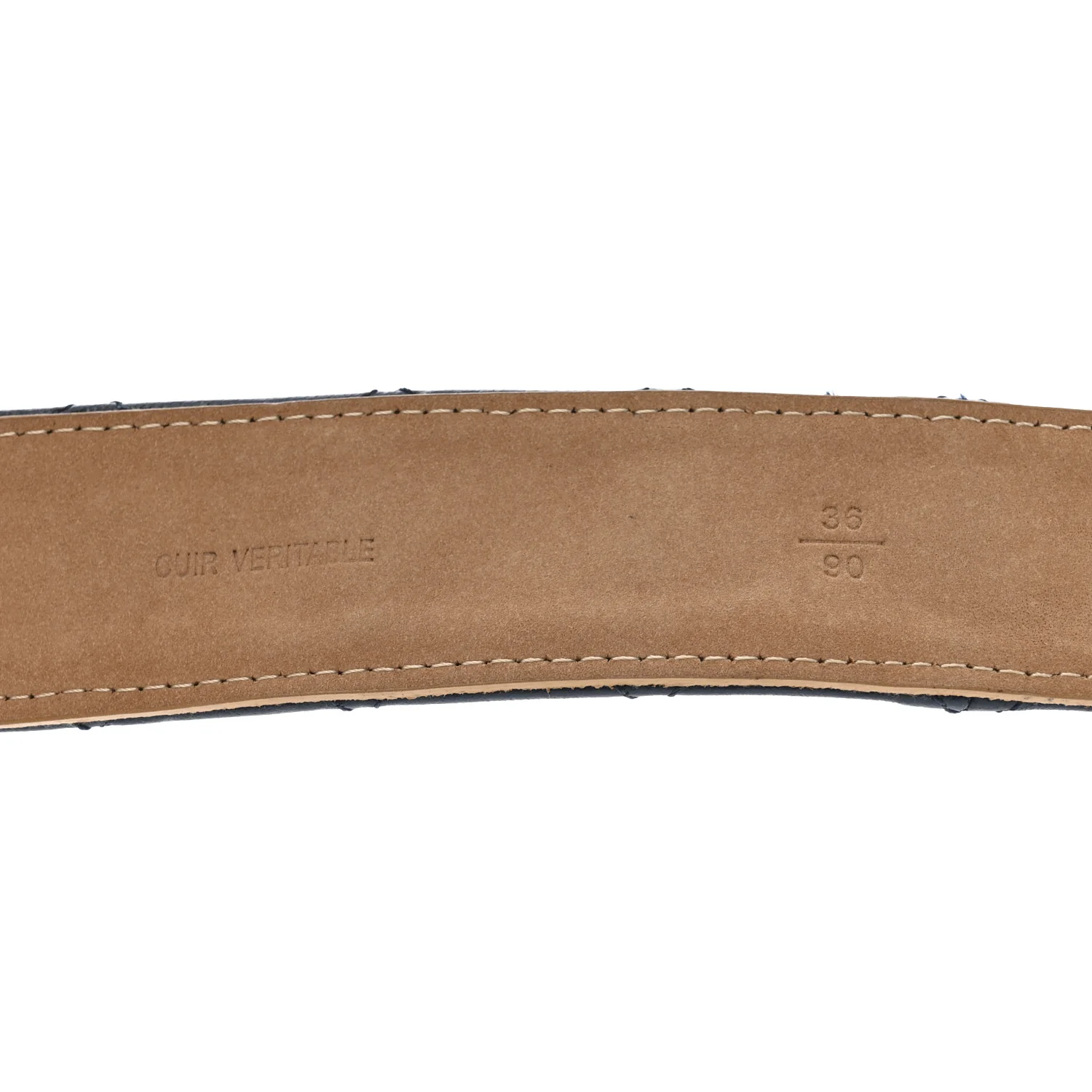 Lambskin Quilted CC Belt 90 36 Blue - Image 4