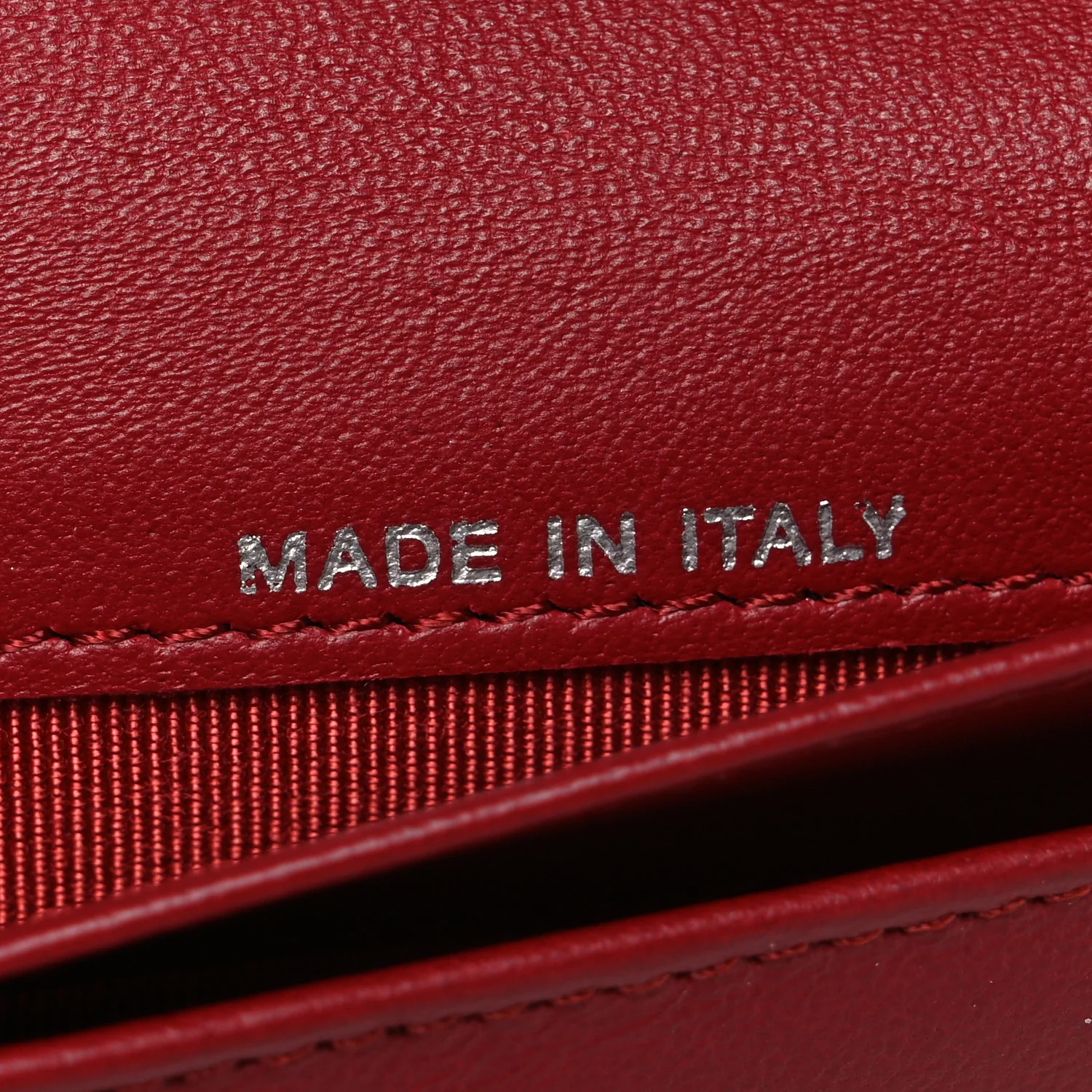 Lambskin Quilted CC French Wallet Red - Image 7