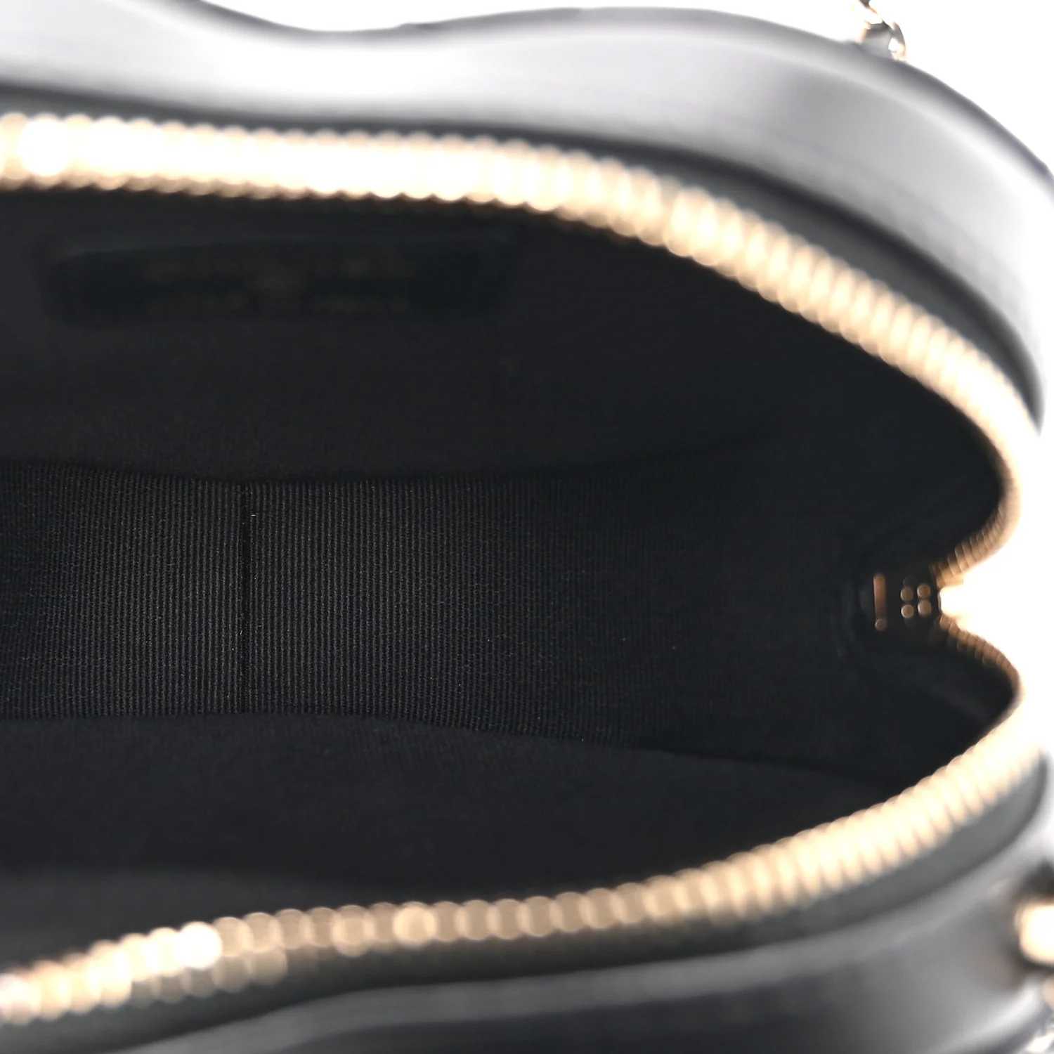 Lambskin Quilted CC In Love Heart Clutch With Chain Black - Image 5