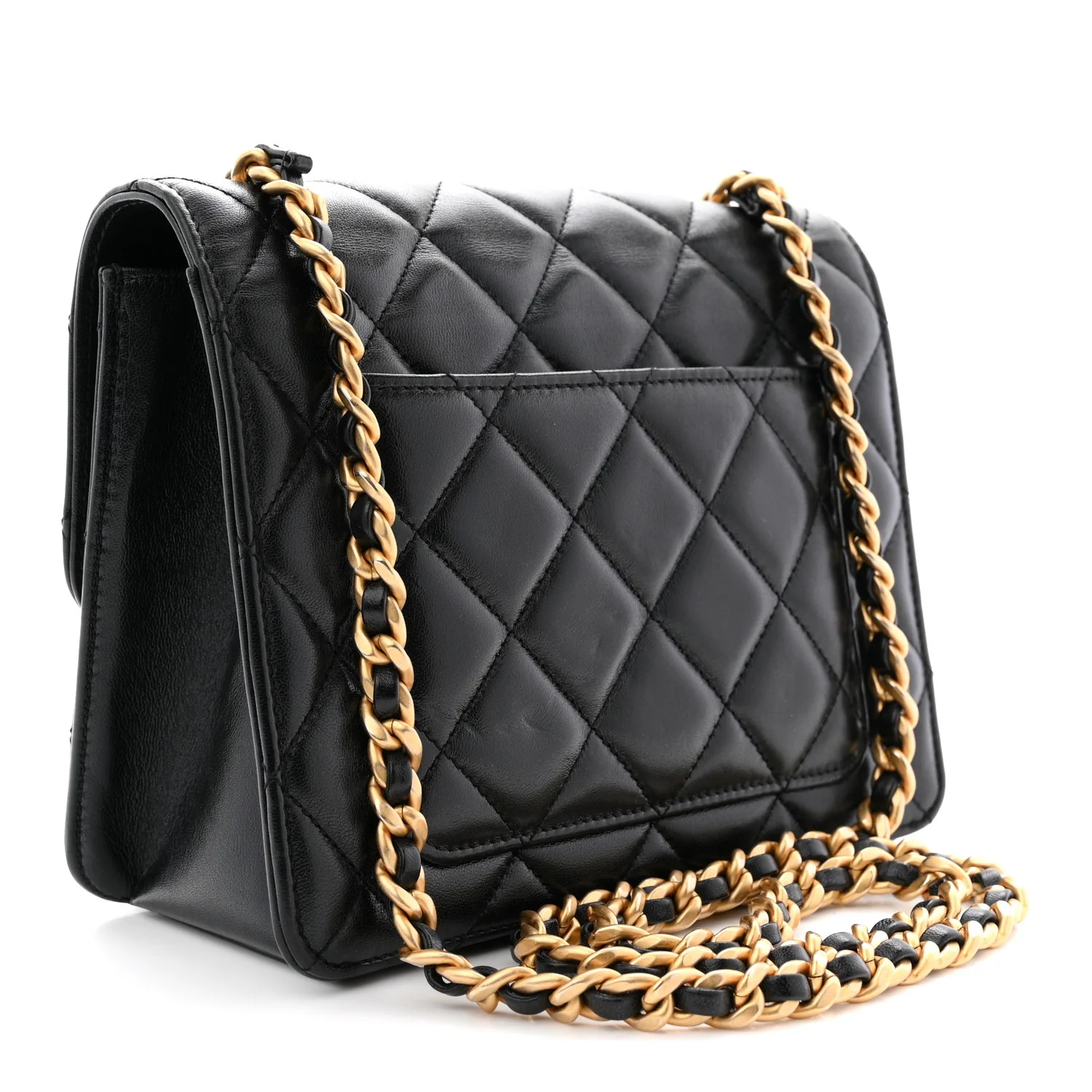 Lambskin Quilted CC Logo Mini Flap Black - Image 3