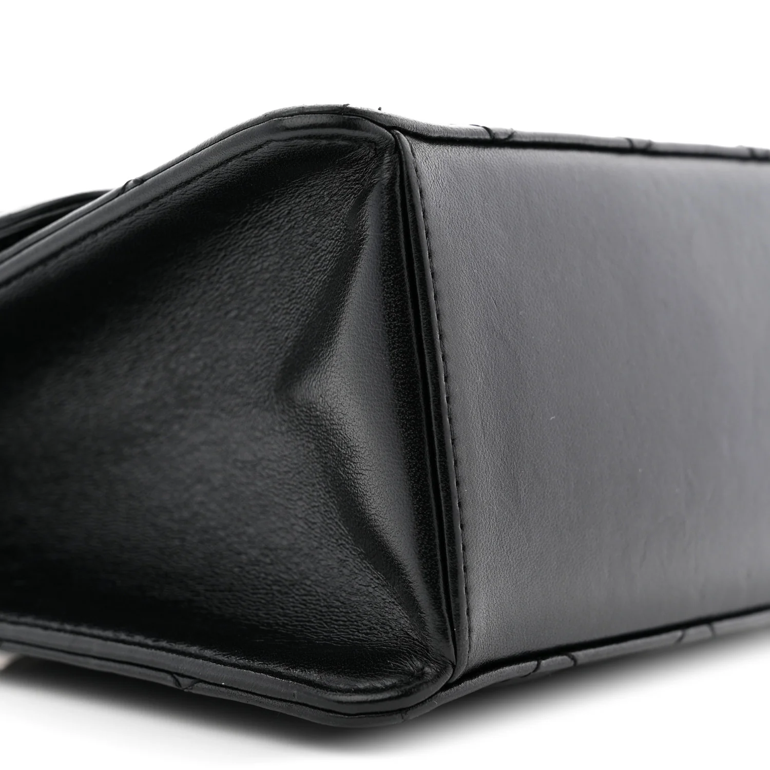 Lambskin Quilted CC Logo Mini Flap Black - Image 9