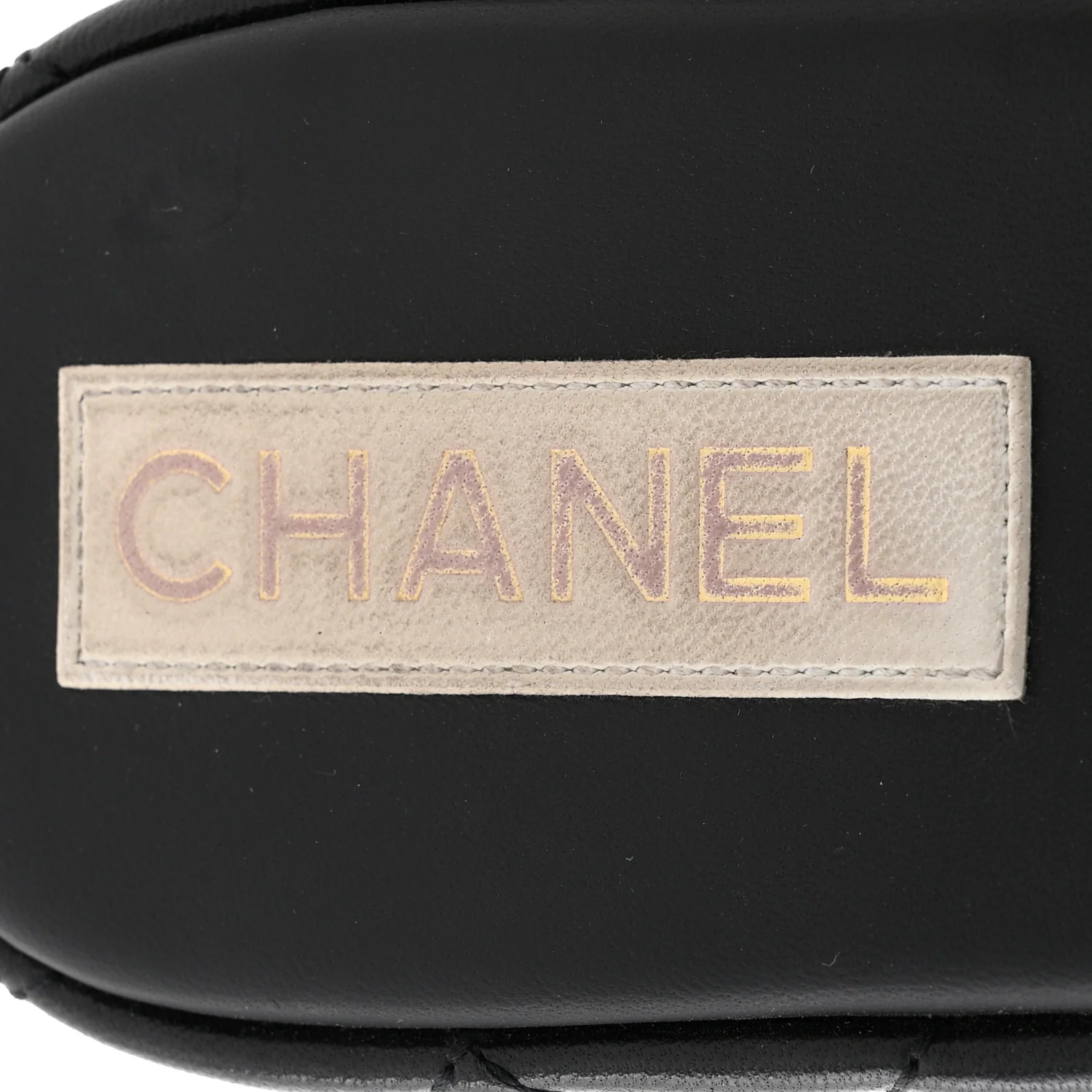 Lambskin Quilted CC Mules Wedge Sandals 40 Black - Image 9
