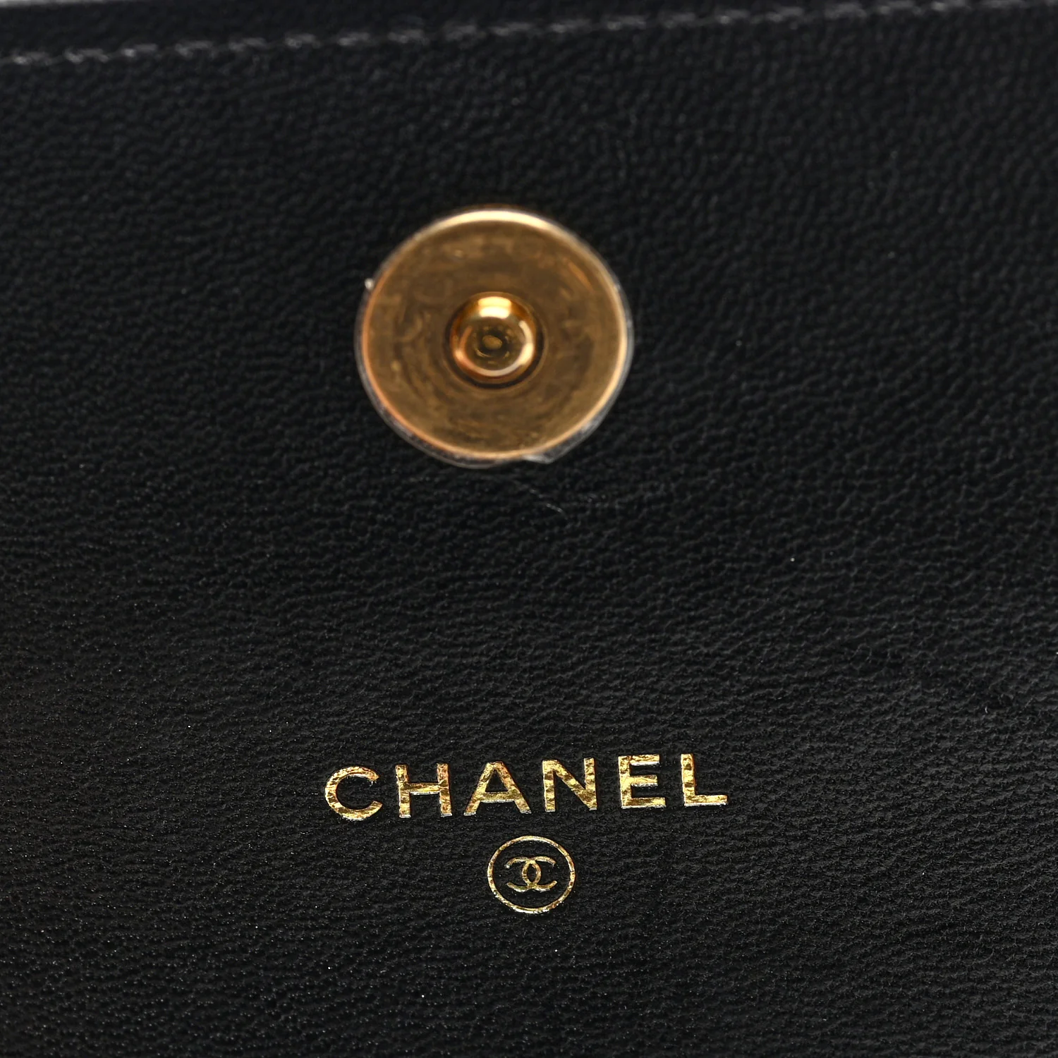 Lambskin Quilted CC Pearl Enamel Clutch on Chain WOC Black - Image 6