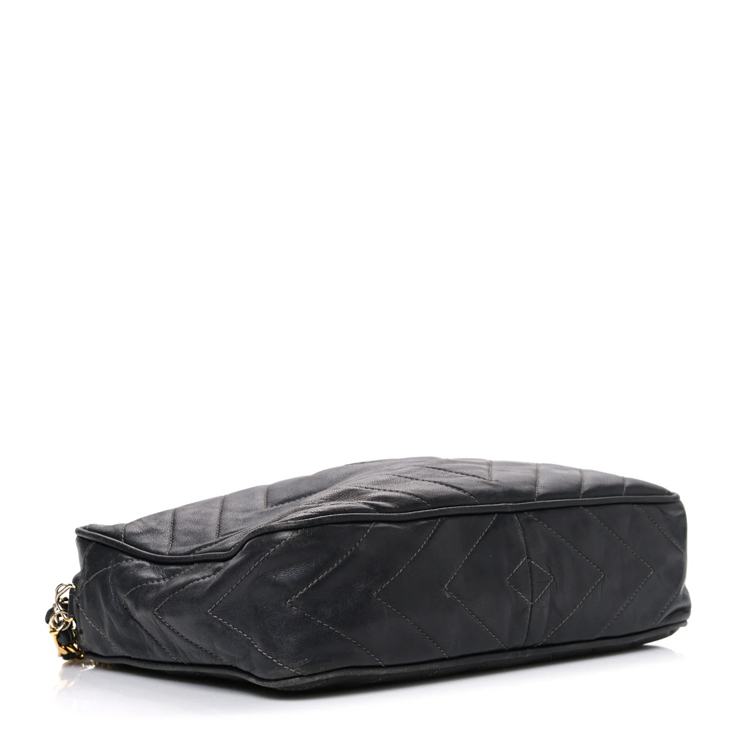 Lambskin Quilted CC Tassel Camera Case Black - Image 4