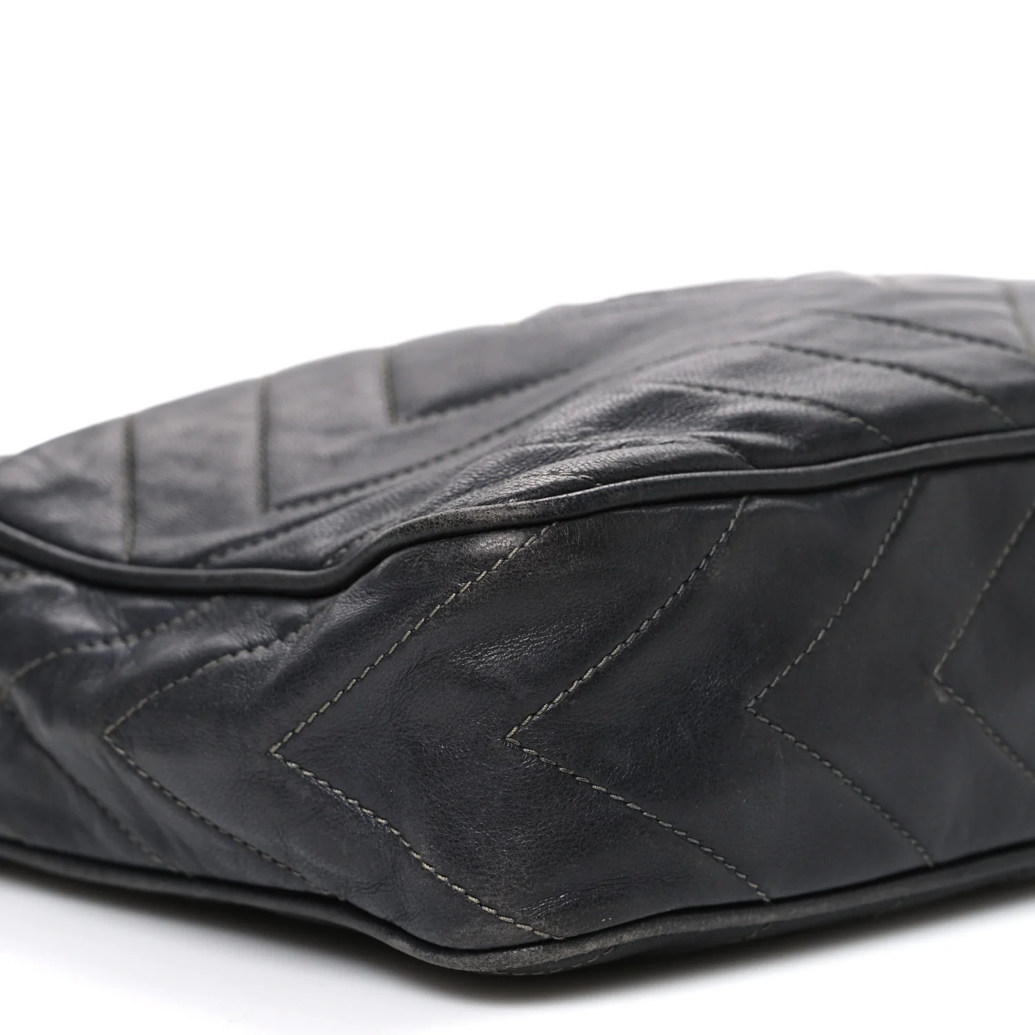 Lambskin Quilted CC Tassel Camera Case Black - Image 9
