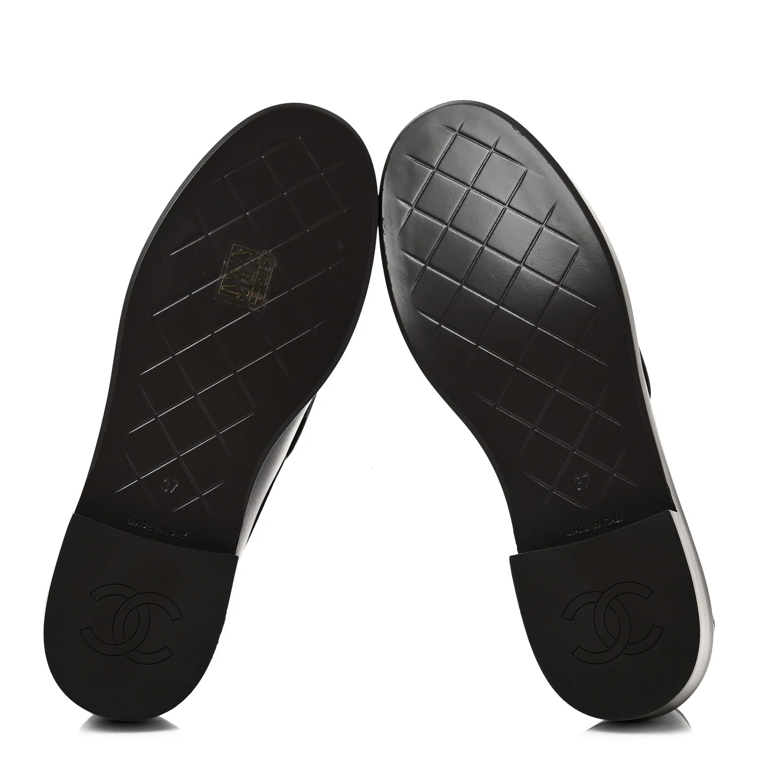 Lambskin Quilted CC Turnlock Loafers 37 Dark Brown - Image 7